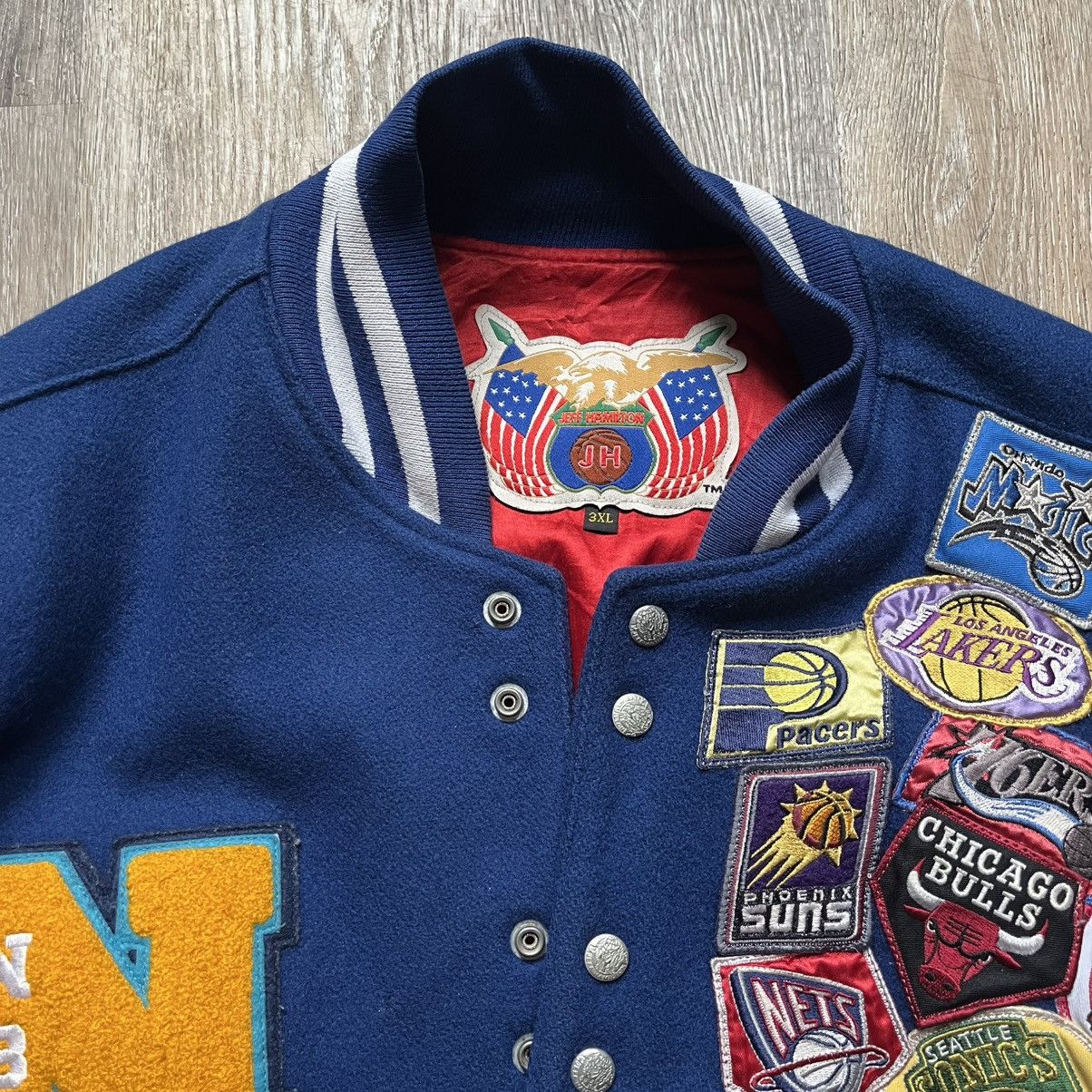 Jeff Hamilton RARE vintage jeff hamilton NBA patches jacket Size US XXL / EU 58 / 5 - 3 Thumbnail