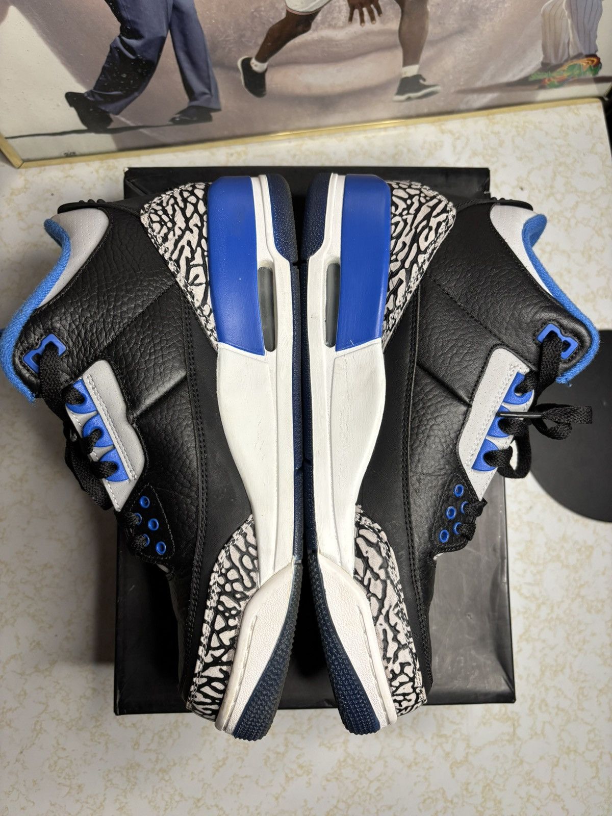 Jordan Brand Jordan Retro 3 ‘sport blue’ Size US 9.5 / EU 42-43 - 3 Thumbnail