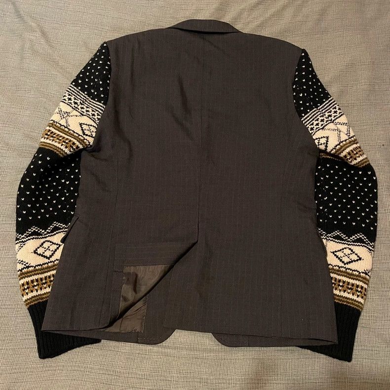 Junya Watanabe Junya watanabe SizeS Gray striped knitted sleeve stitching Size 34R - 2 Thumbnail