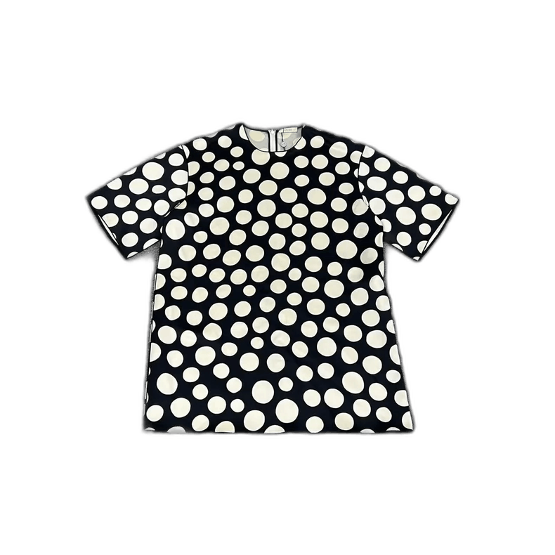 Celine Celine Black and White Polka Dot Dress Size L / US 10 / IT 46 - 1 Thumbnail