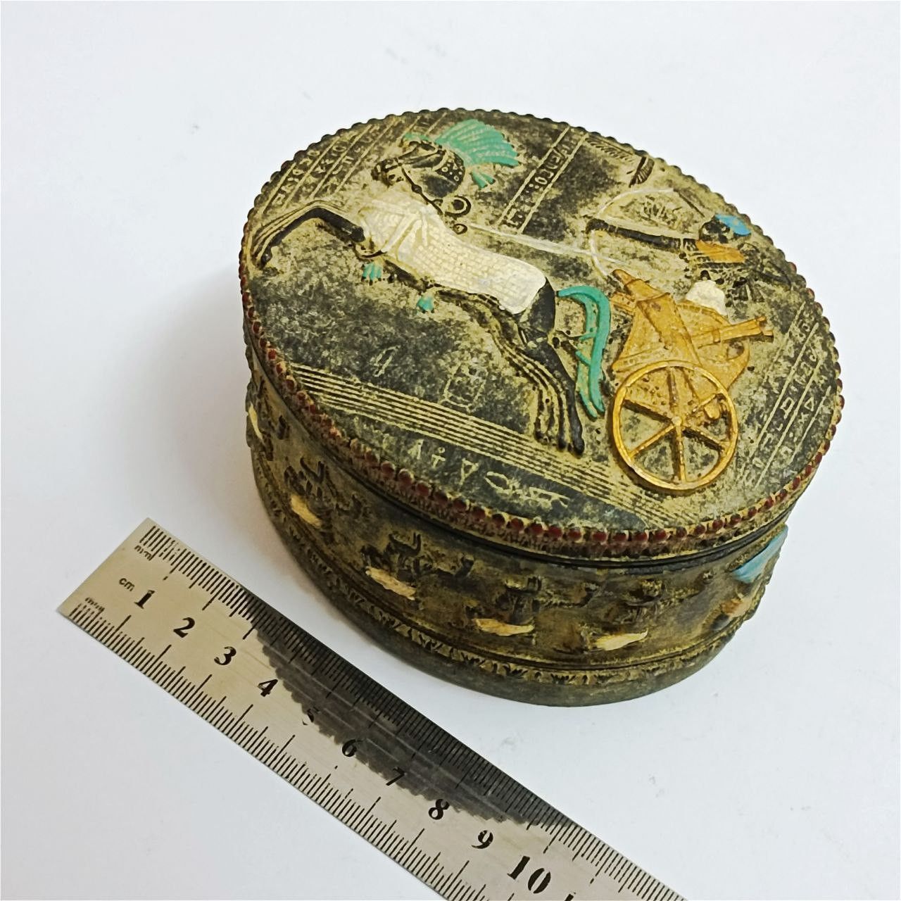 Vintage Vintage Egyptian jewelry box – Pharaonic antique sculpture Size ONE SIZE - 6 Thumbnail