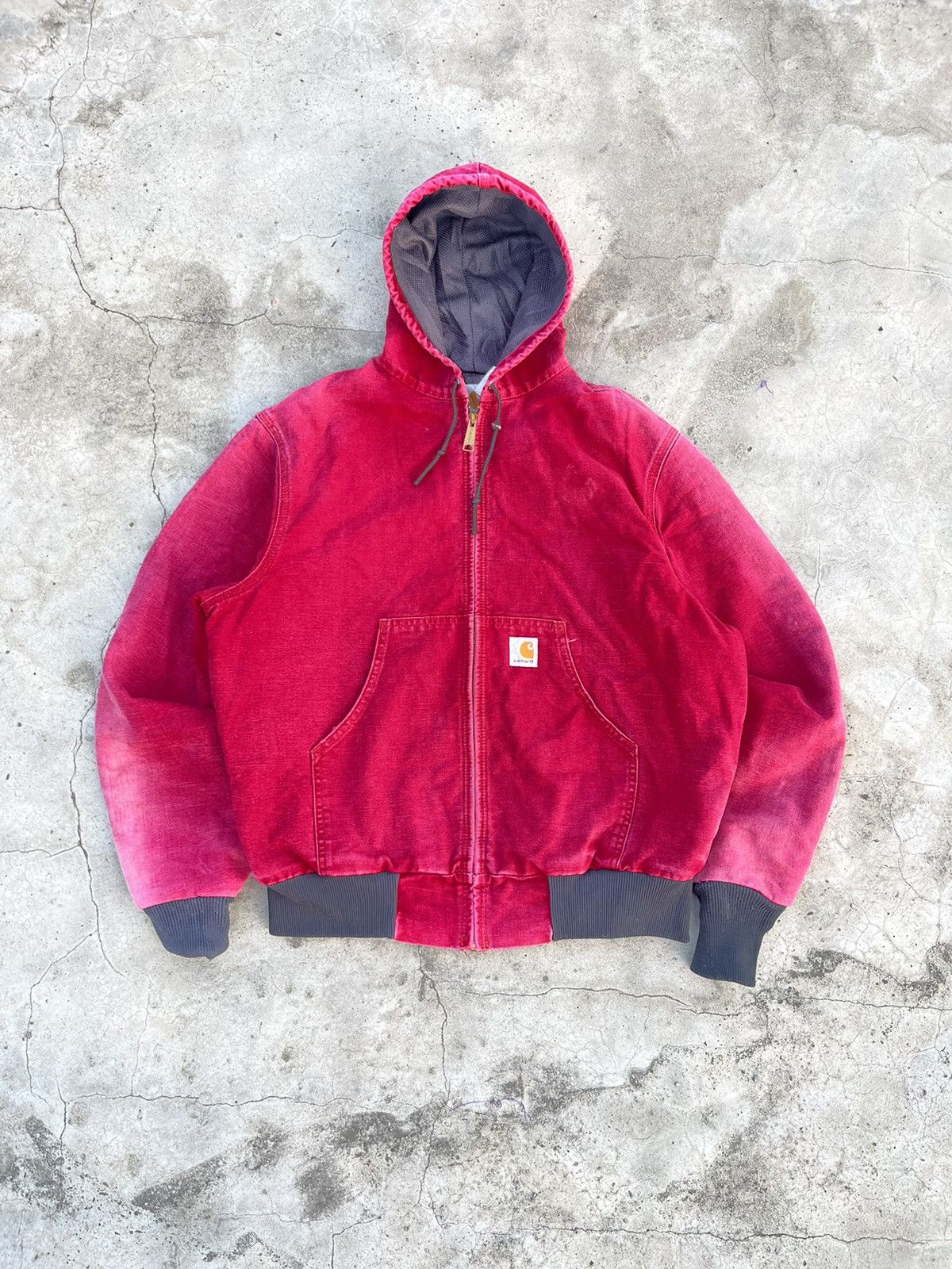 Carhartt × Vintage Vtg faded Carhartt Hooded Jacket Size US M / EU 48-50 / 2 - 2 Thumbnail