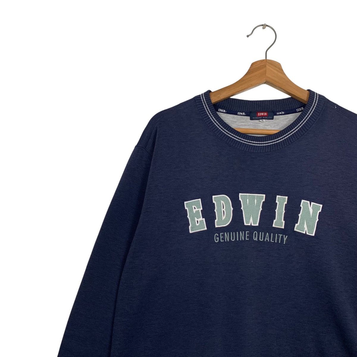 Edwin Vintage 90’s EDWIN Big Logo Crewneck Sweatshirt #3575-C163 Size US M / EU 48-50 / 2 - 3 Thumbnail