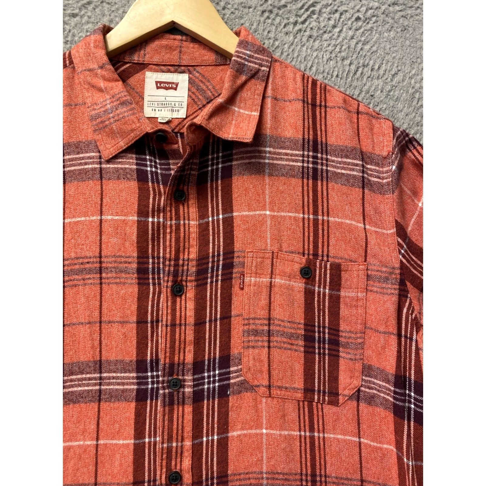 Levi's Levi's Button Shirt Men L Multicolor Plaid Long Sleeve Flannel Cotton /0800 Size US L / EU 52-54 / 3 - 3 Thumbnail