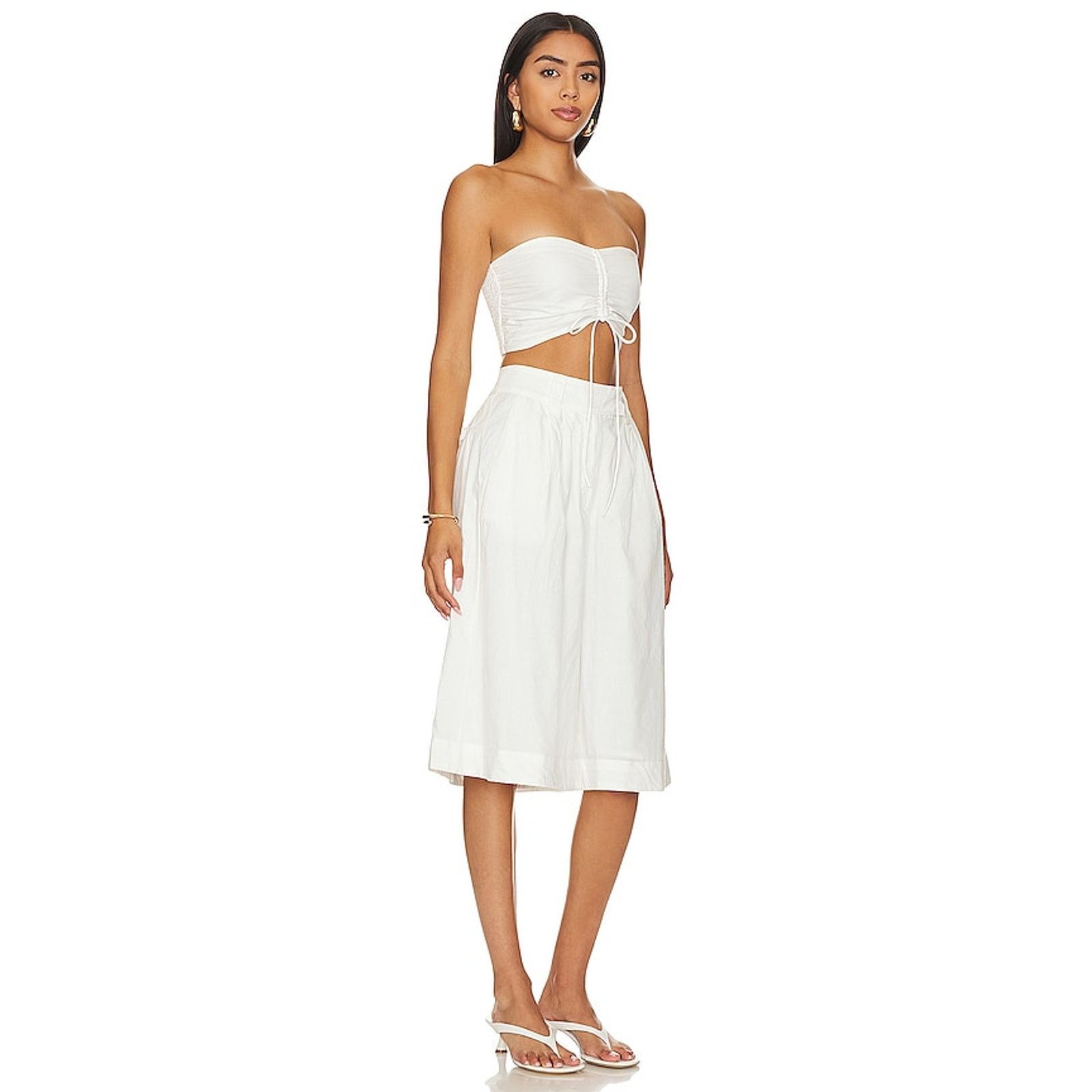 Free People New FREE PEOPLE Minnie Set $148 SZ 10 Longline Shorts/Top Size 32" / US 10 / IT 46 - 4 Thumbnail