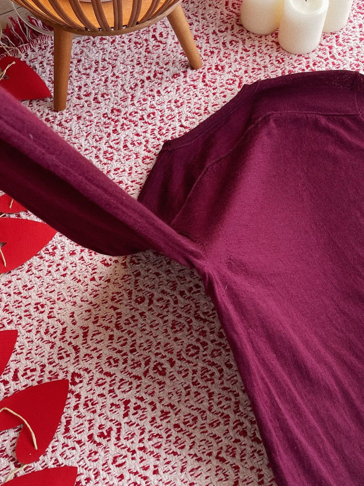 Acne Studios Acne Studios “Kurt” Burgundy Merino Sweater Size XS / US 0-2 / IT 36-38 - 14 Thumbnail