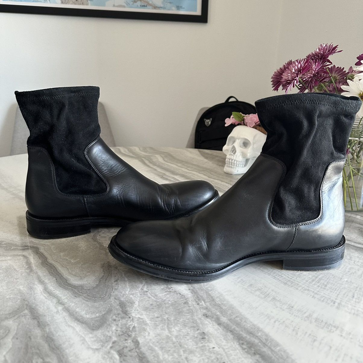 Aquatalia Aquatalia Waterproof Black Leather Boots Size US 11.5 / EU 44-45 - 5 Thumbnail