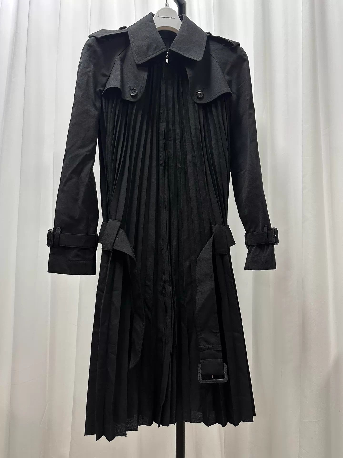 Junya Watanabe Junya Watanabe 15aw Pleated Trench Coat XS Black Size XS / US 0-2 / IT 36-38 - 1 Thumbnail