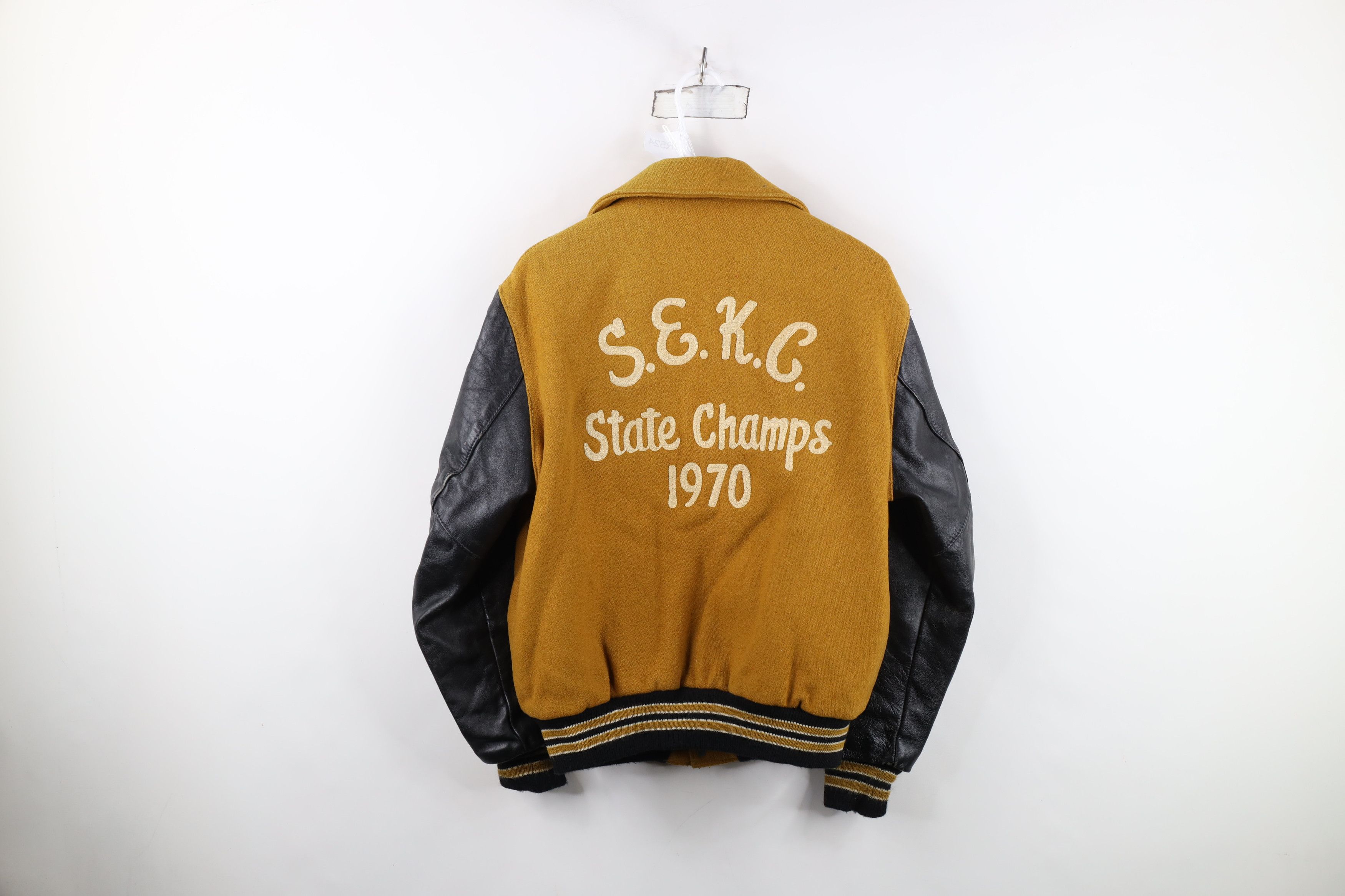 Vintage Vintage 70s State Champs 1970 Chain Stitch Varsity Jacket Size US L / EU 52-54 / 3 - 13 Thumbnail
