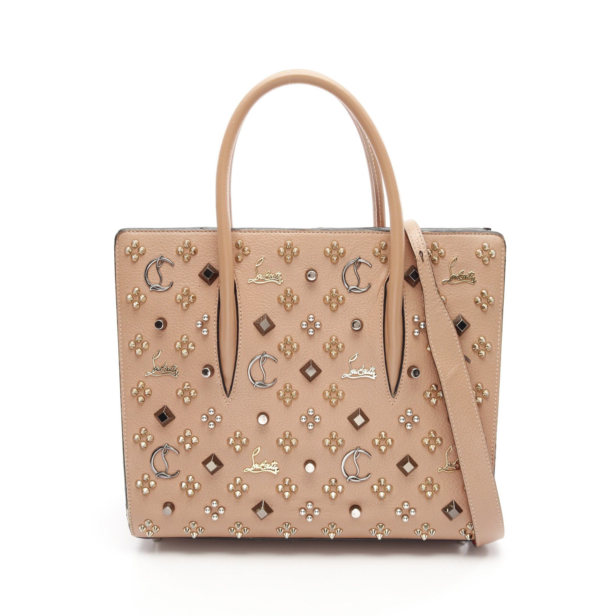 Christian Louboutin Christian Louboutin Paloma Medium Handbag Tote Bag Leather Patent Pink Size ONE SIZE - 1 Thumbnail