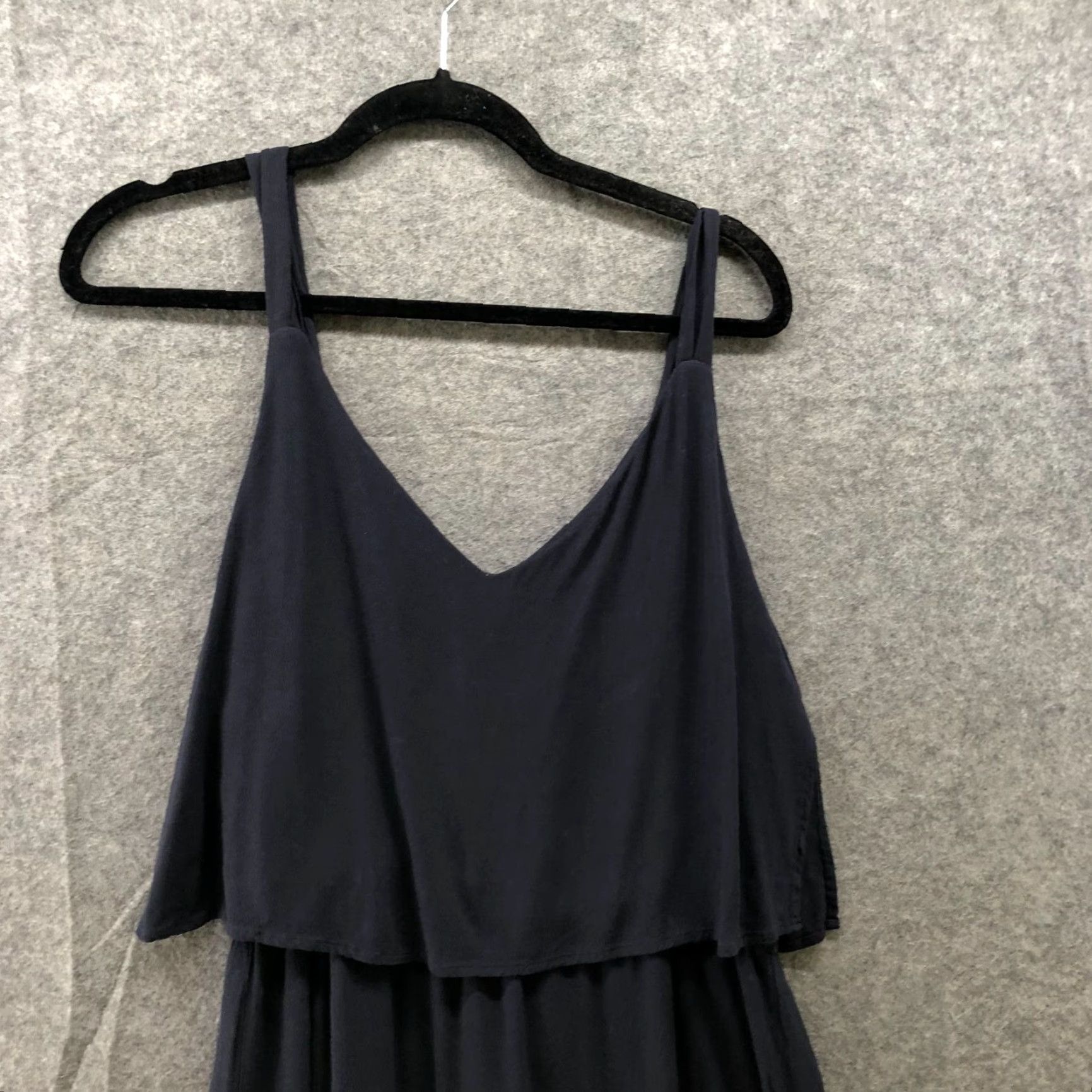 Zara ZARA Sleeveless Maxi Dress Womens S Blue Crepe V-Neck Cami Side Slits Casual Size S / US 4 / IT 40 - 3 Thumbnail