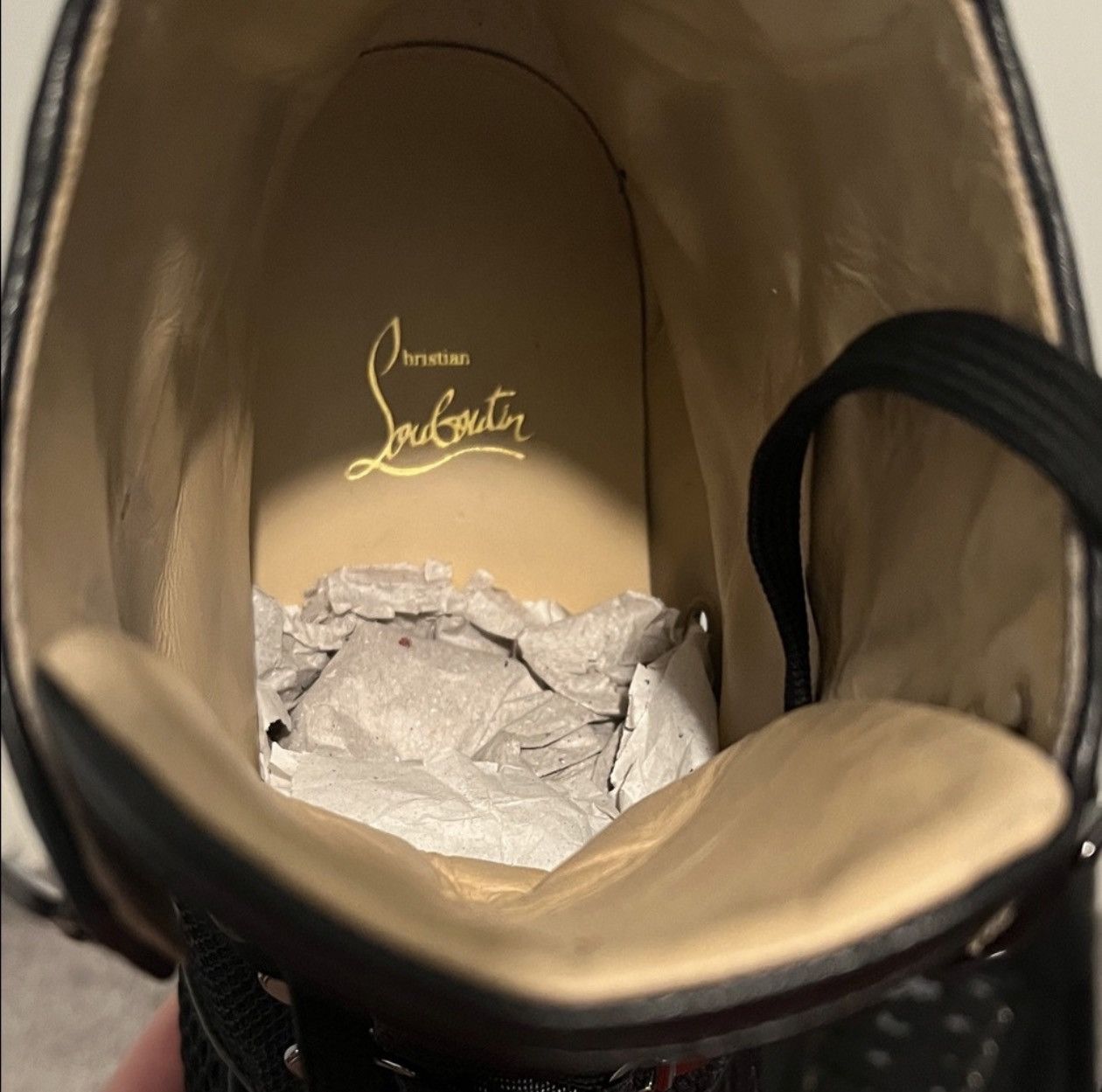 Christian Louboutin Christian Louboutin Louis Black High-Top Sneakers Size US 9.5 / EU 42-43 - 13 Thumbnail