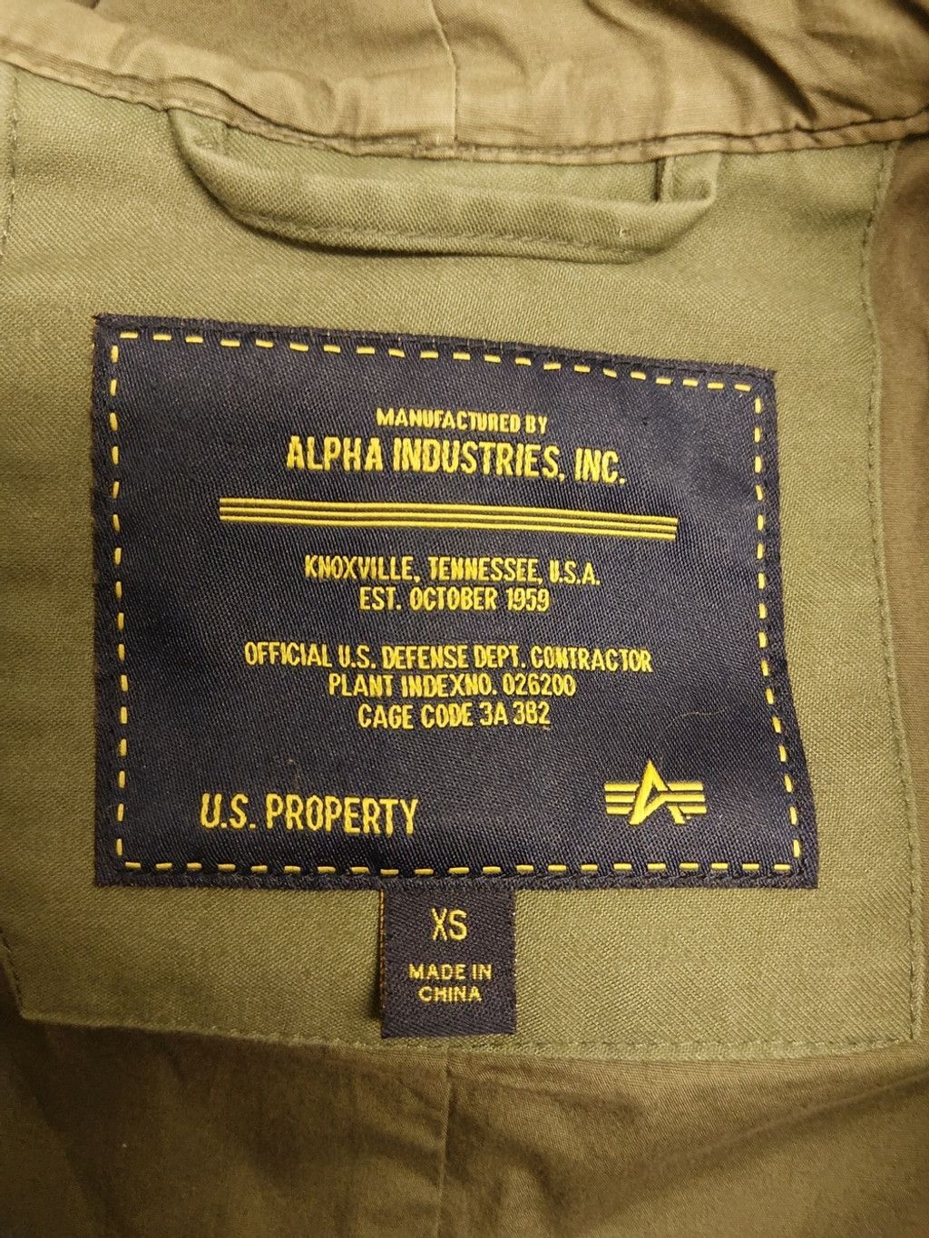 Alpha Industries Alpha Industries Hooded M-65 Olive Green Jacket with Navy a Size US XXS / EU 40 - 2 Thumbnail