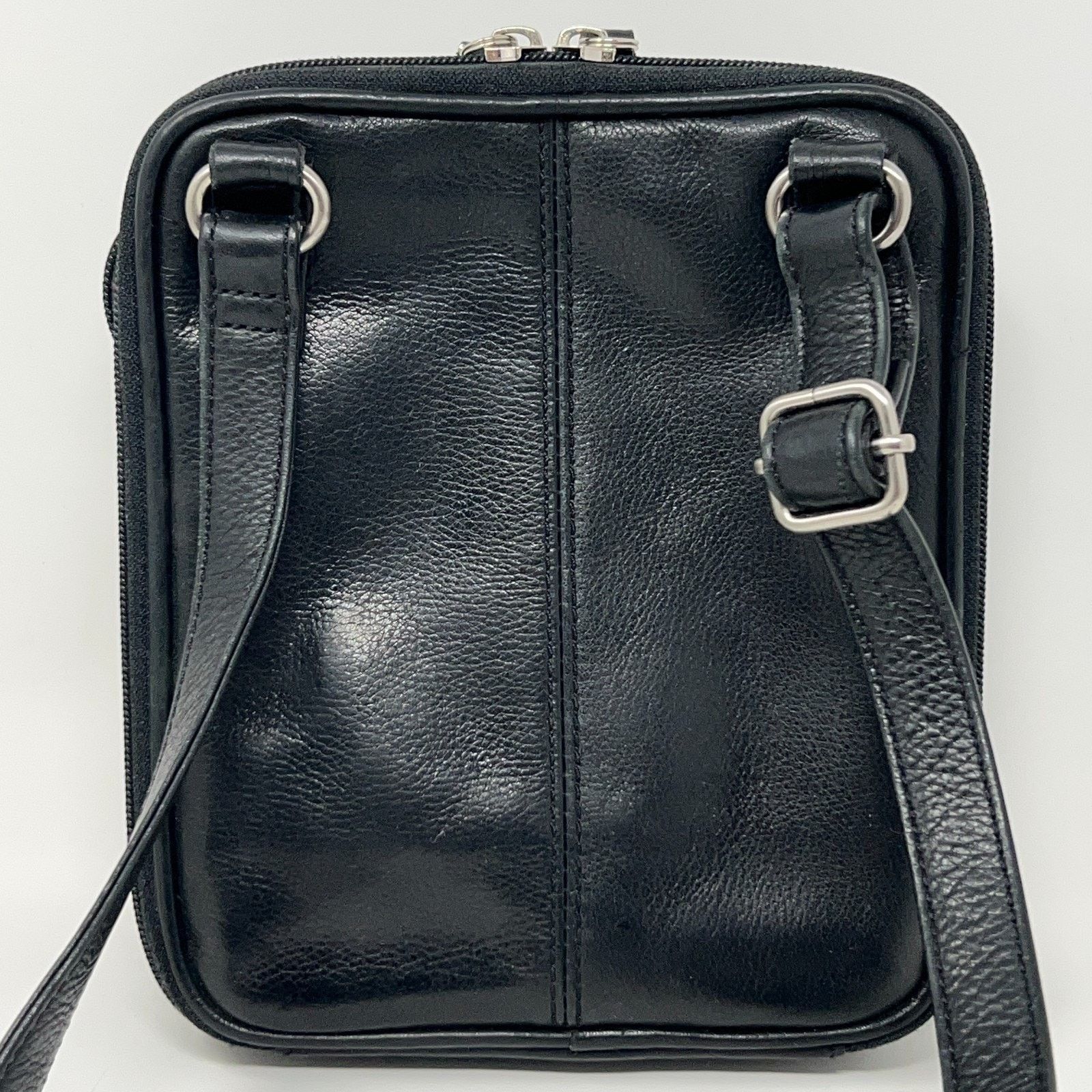Fossil Fossil Black Leather Mini Crossbody Bag Credit Card Pockets Size ONE SIZE - 2 Thumbnail