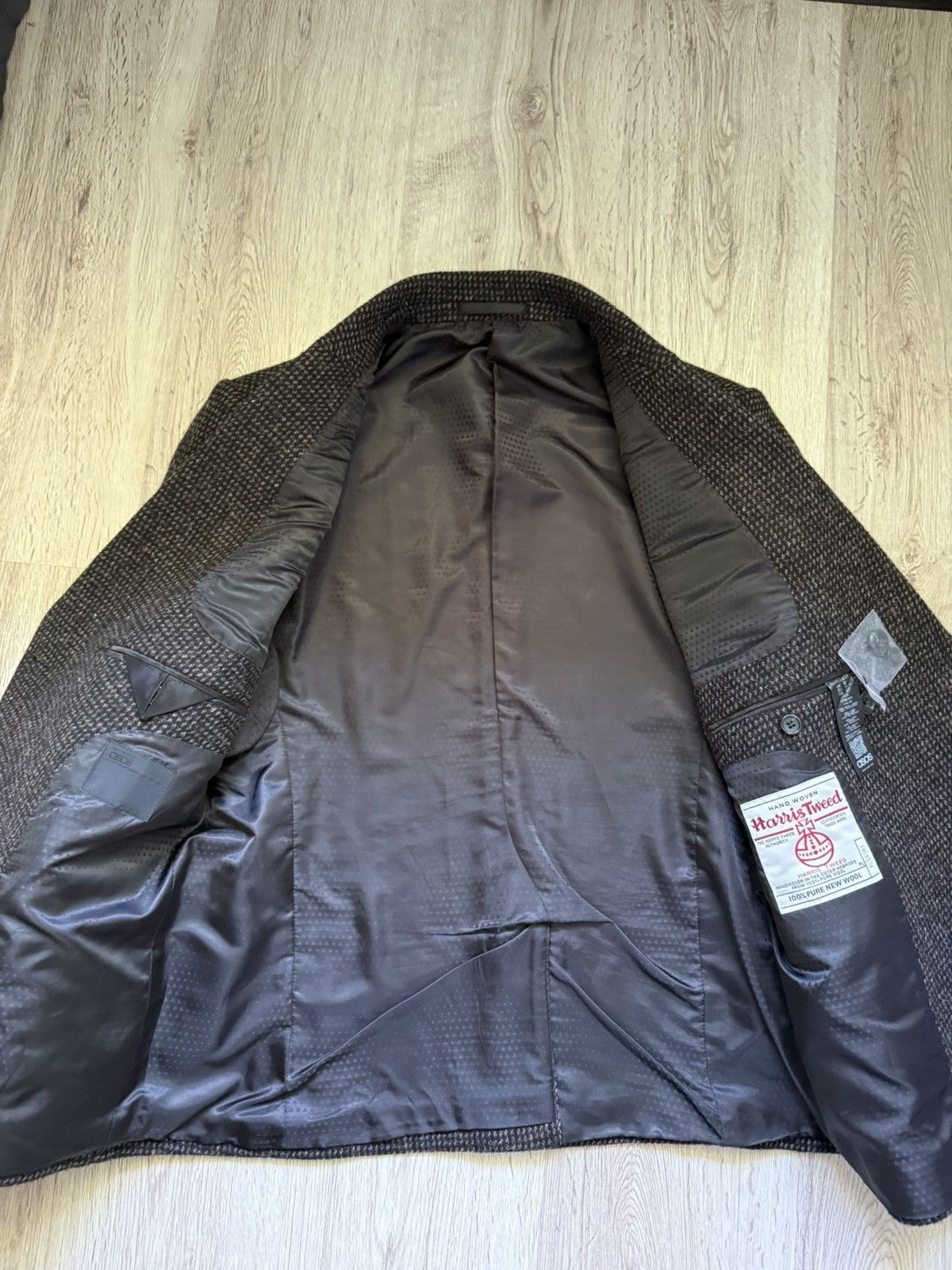 Harris Tweed ASOS Harris Tweed Wool Double Breasted Blazer Jacket Brown Size 40S - 18 Thumbnail