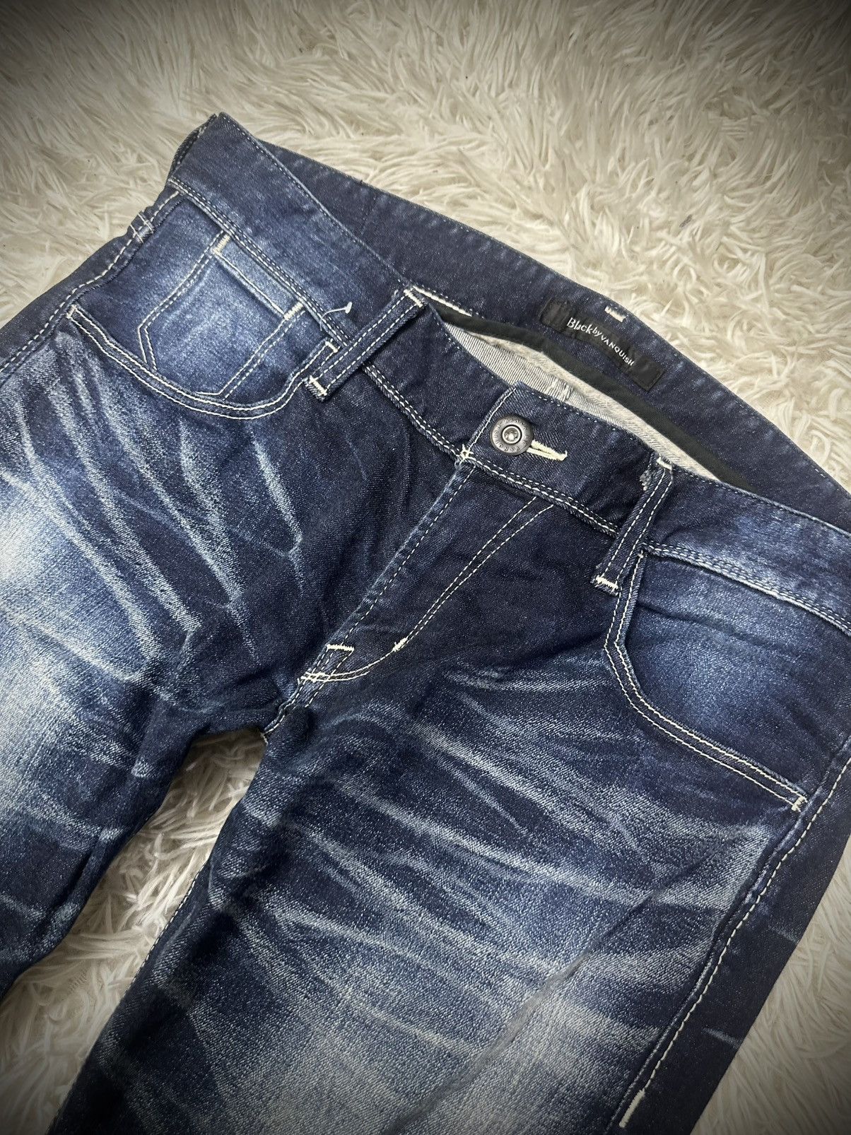 If Six Was Nine rare 00s japanese brand vanquish skinny denim jeans Size US 35 - 2 Thumbnail