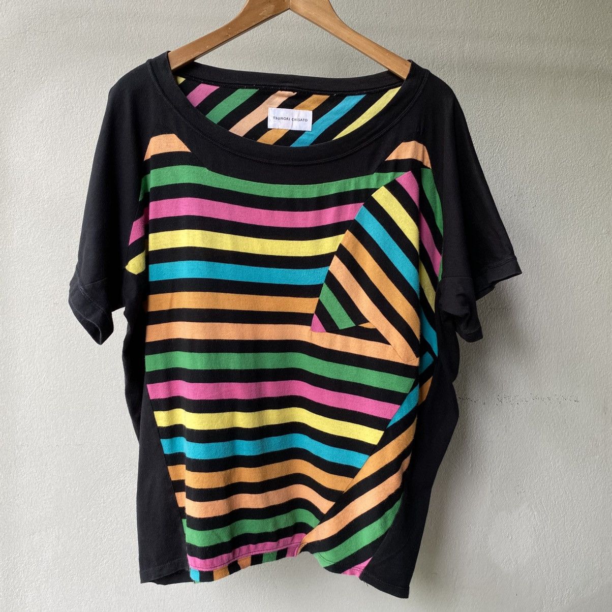Tsumori Chisato Tsumori Chisato Rainbow Stripe Patchwork Tee Size M / US 6-8 / IT 42-44 - 14 Thumbnail
