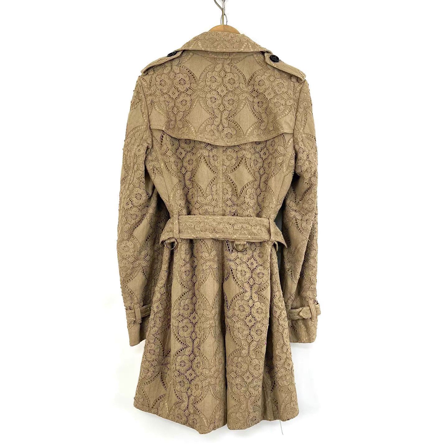 Burberry Burberry Kensington Lace Floral Mid-Length Trench Coat K12 Size S / US 4 / IT 40 - 2 Thumbnail