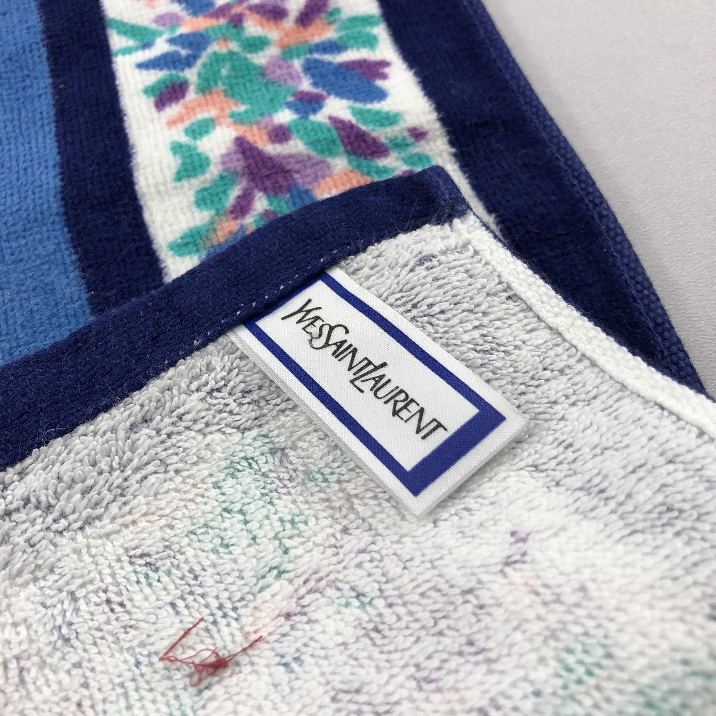 Yves Saint Laurent YSL Floral Handkerchief Neckerchief Hand Towel H3078 Size ONE SIZE - 5 Thumbnail