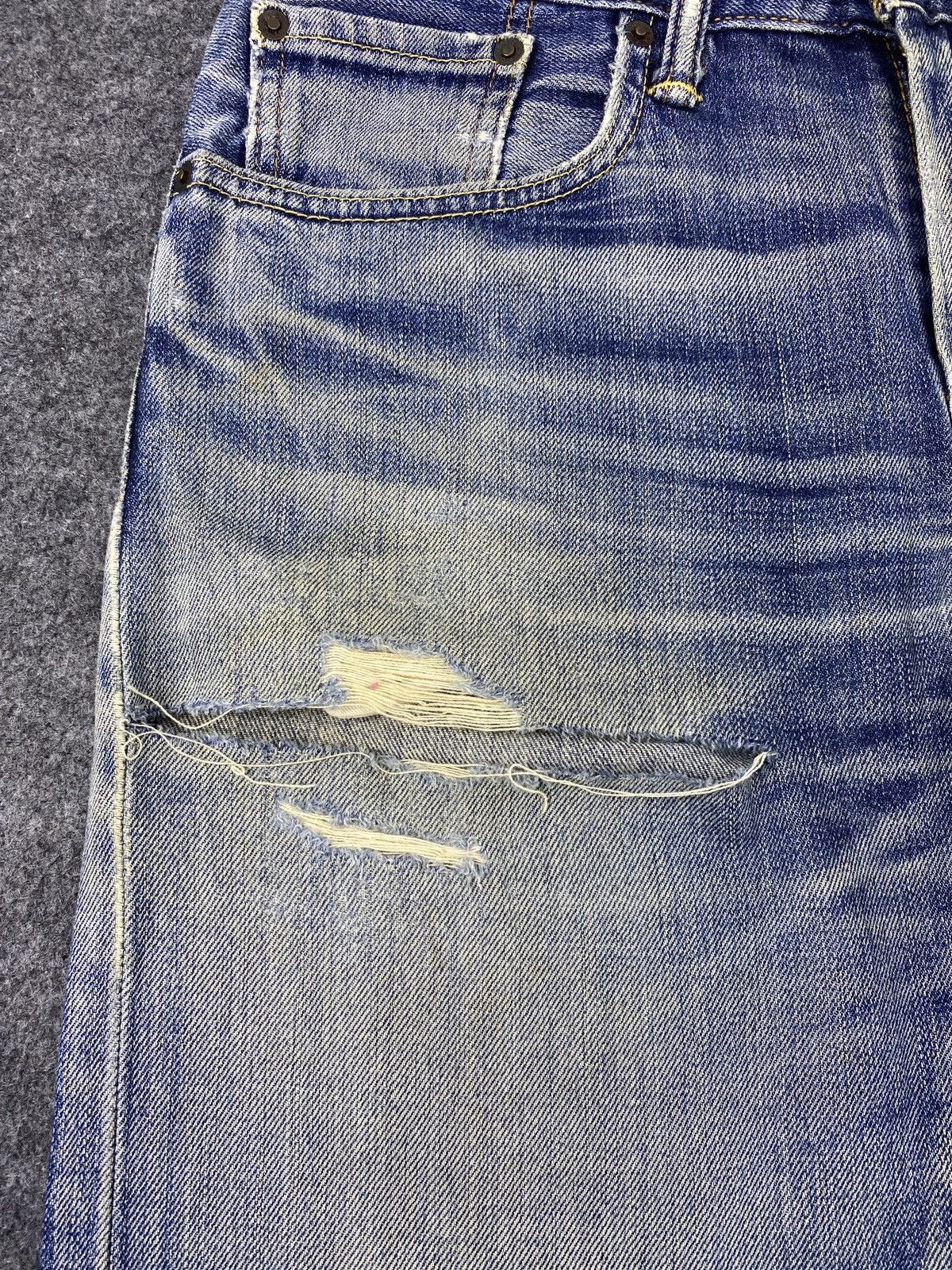 Jean × Levi's × Vintage Vintage Levis 502 Distressed Blue Wash Jeans-J967 Size US 34 / EU 50 - 12 Thumbnail