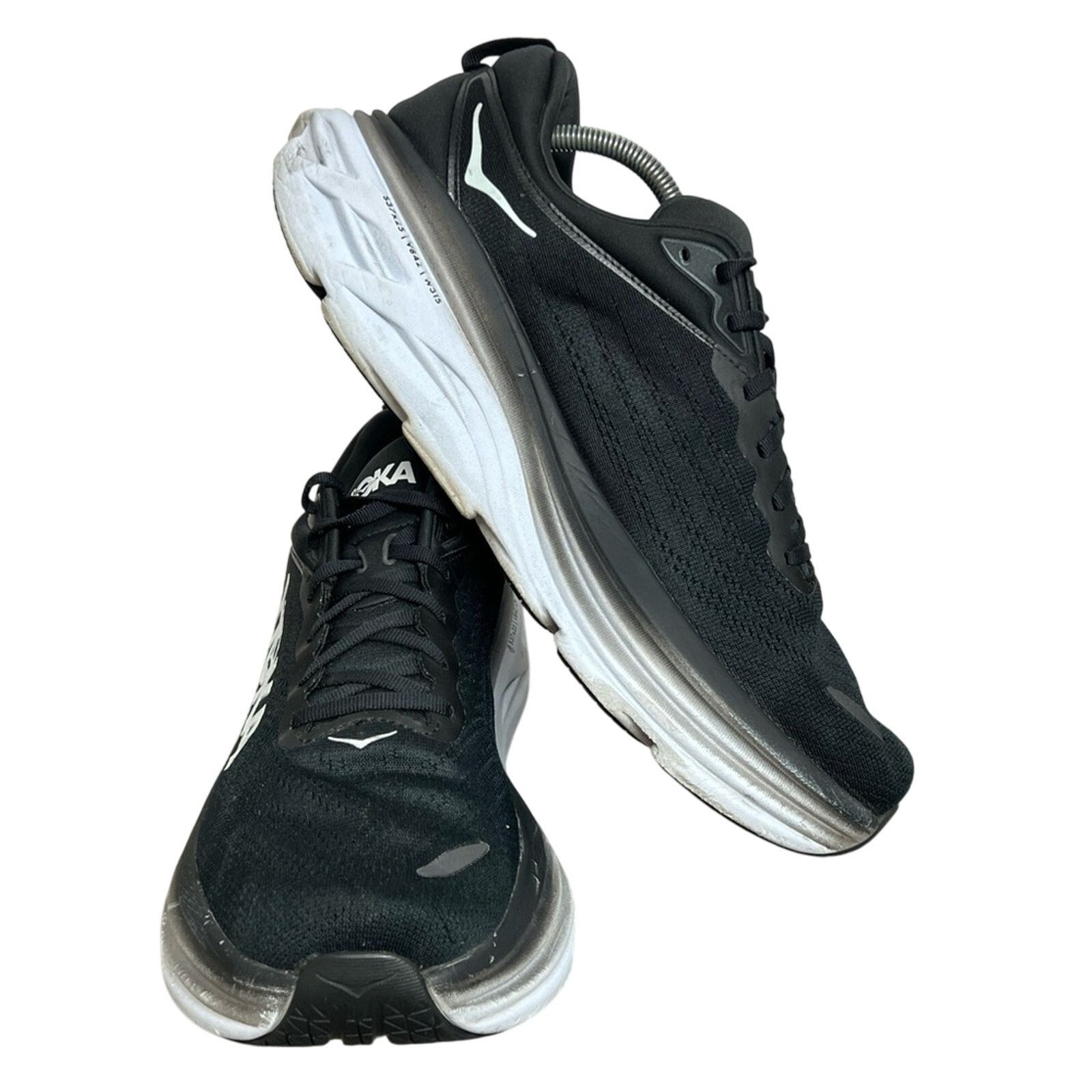 Hoka Hoka One One Mens Bondi 8 Black Running Shoes Sneakers 12 D Size US 12 / EU 45 - 3 Thumbnail