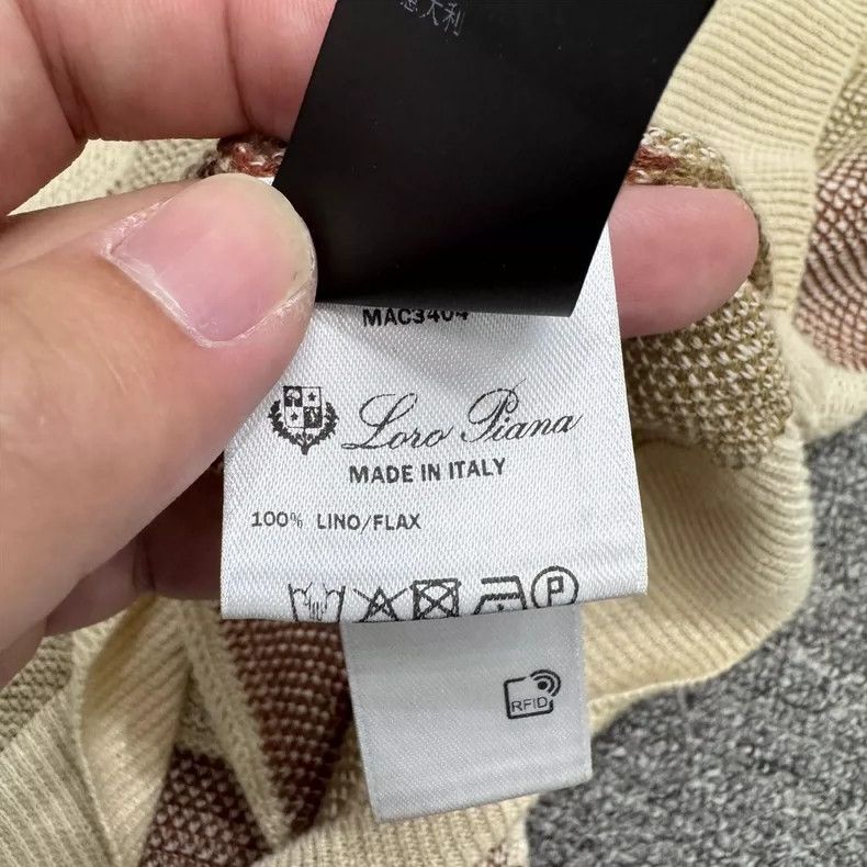 Loro Piana LORO PIANA Knitted patchwork short sleeves Size US M / EU 48-50 / 2 - 5 Thumbnail
