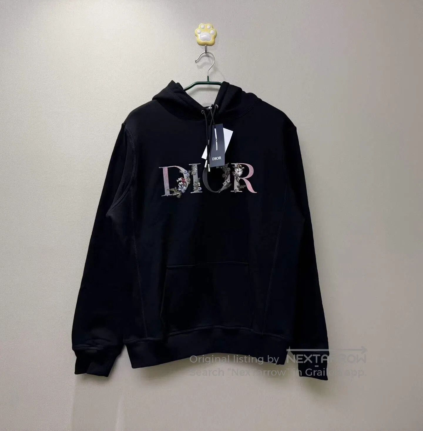 Dior Dior Black Embroidered Letter Floral Hoodie| Size US S / EU 44-46 / 1 - 1 Thumbnail