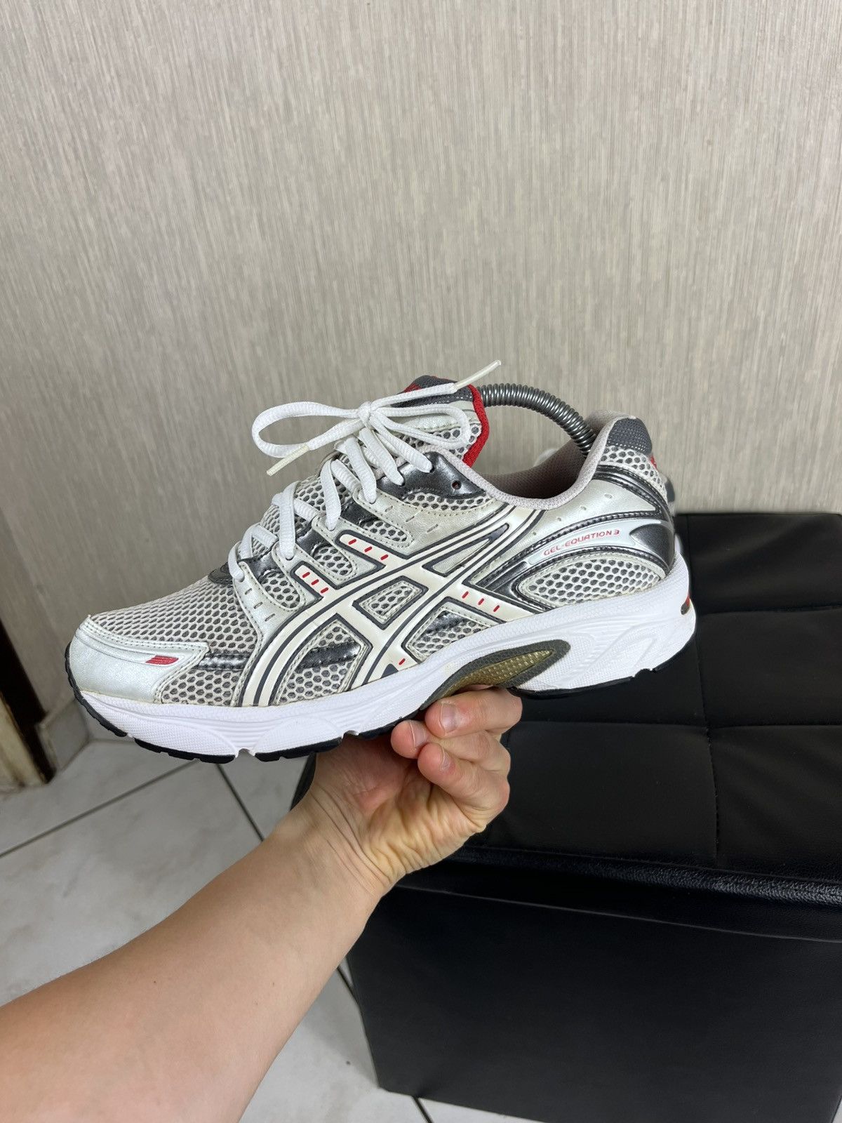 Asics Vintage Asics Gel-Equation 3 mesh silver sneakers y2k shoes Size US 8 / EU 41 - 16 Thumbnail