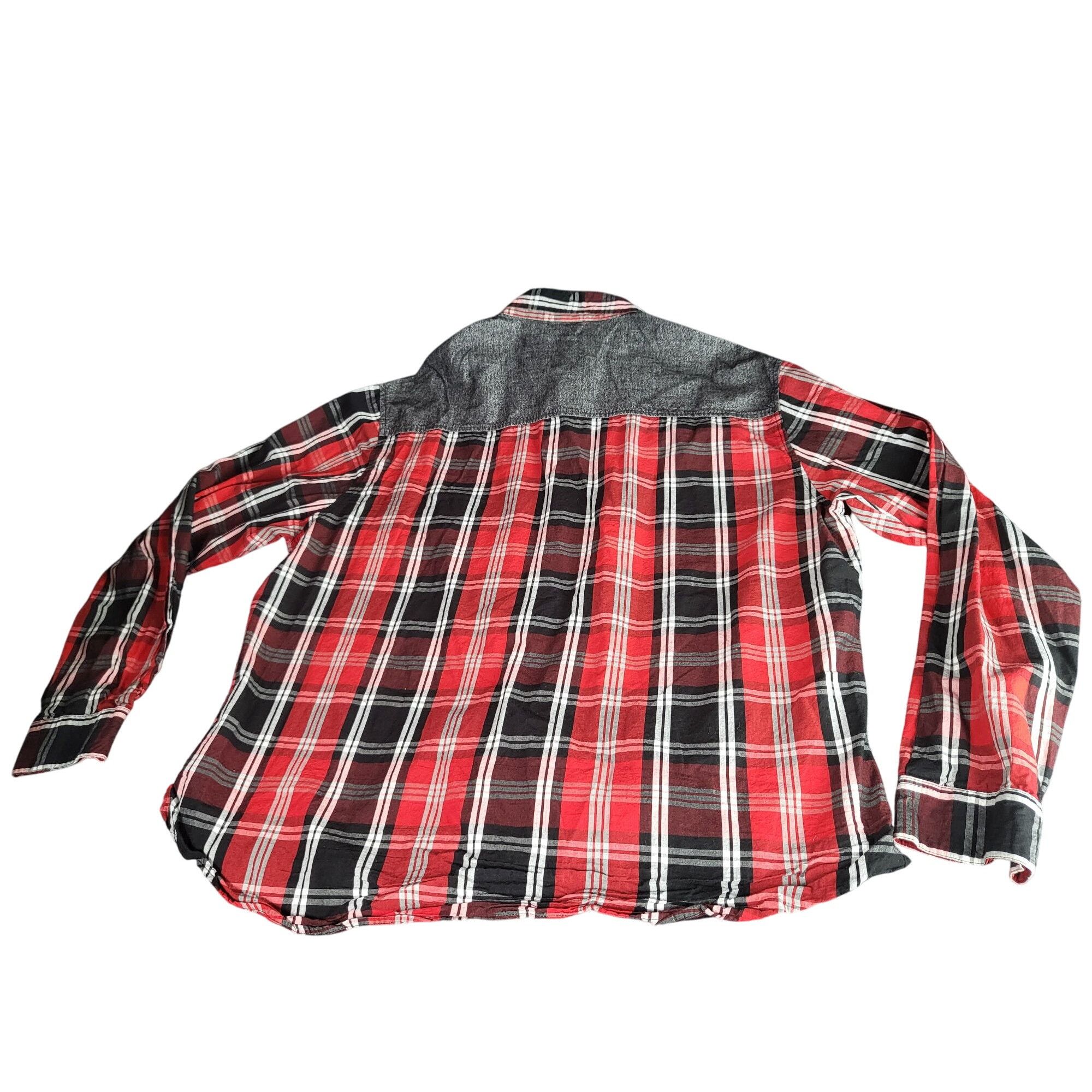 Born Fly Born Fly Red Plaid Button Up Shirt Men Sz 4XL Cotton Plus Si Size US XXL / EU 58 / 5 - 8 Thumbnail