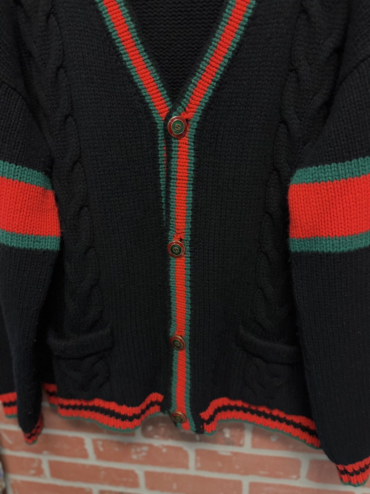 Gucci Gucci Cable Knit Cardigan Size (XXXL) Flawless 🧼 Size US XXL / EU 58 / 5 - 9 Thumbnail