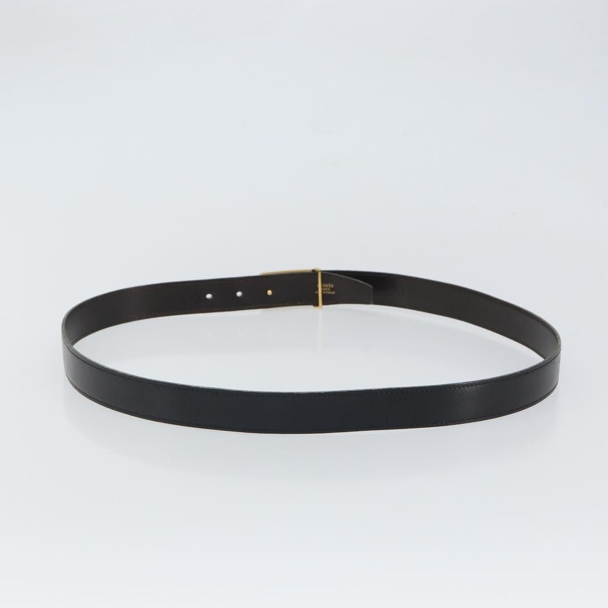 Hermes Hermes 24/32mm Black Gold Leather Belt Size ONE SIZE - 2 Thumbnail