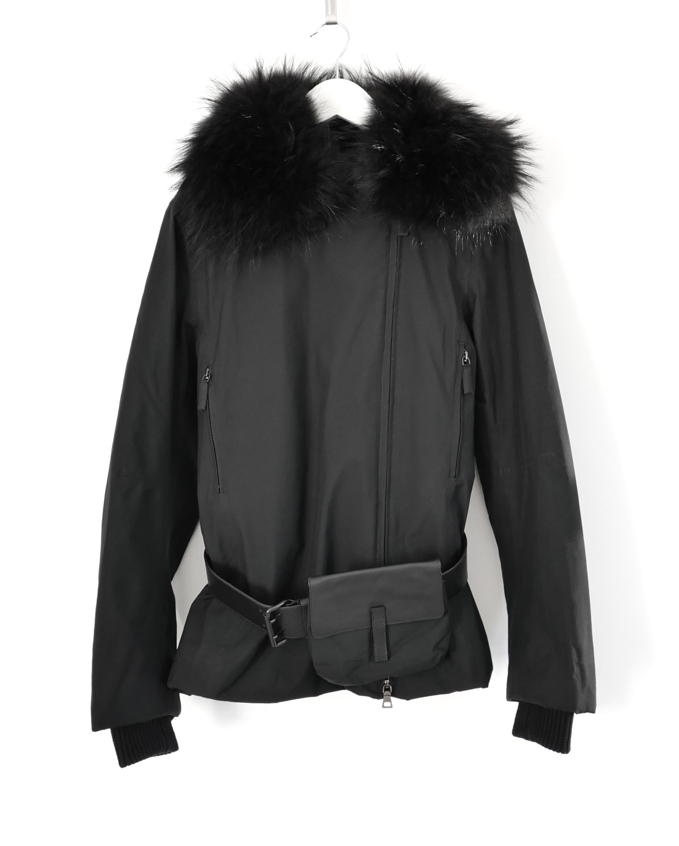 Prada Prada Linea Rossa Faux Fur Trimmed Quilted Jacket w/Pouch Size S / US 4 / IT 40 - 1 Thumbnail