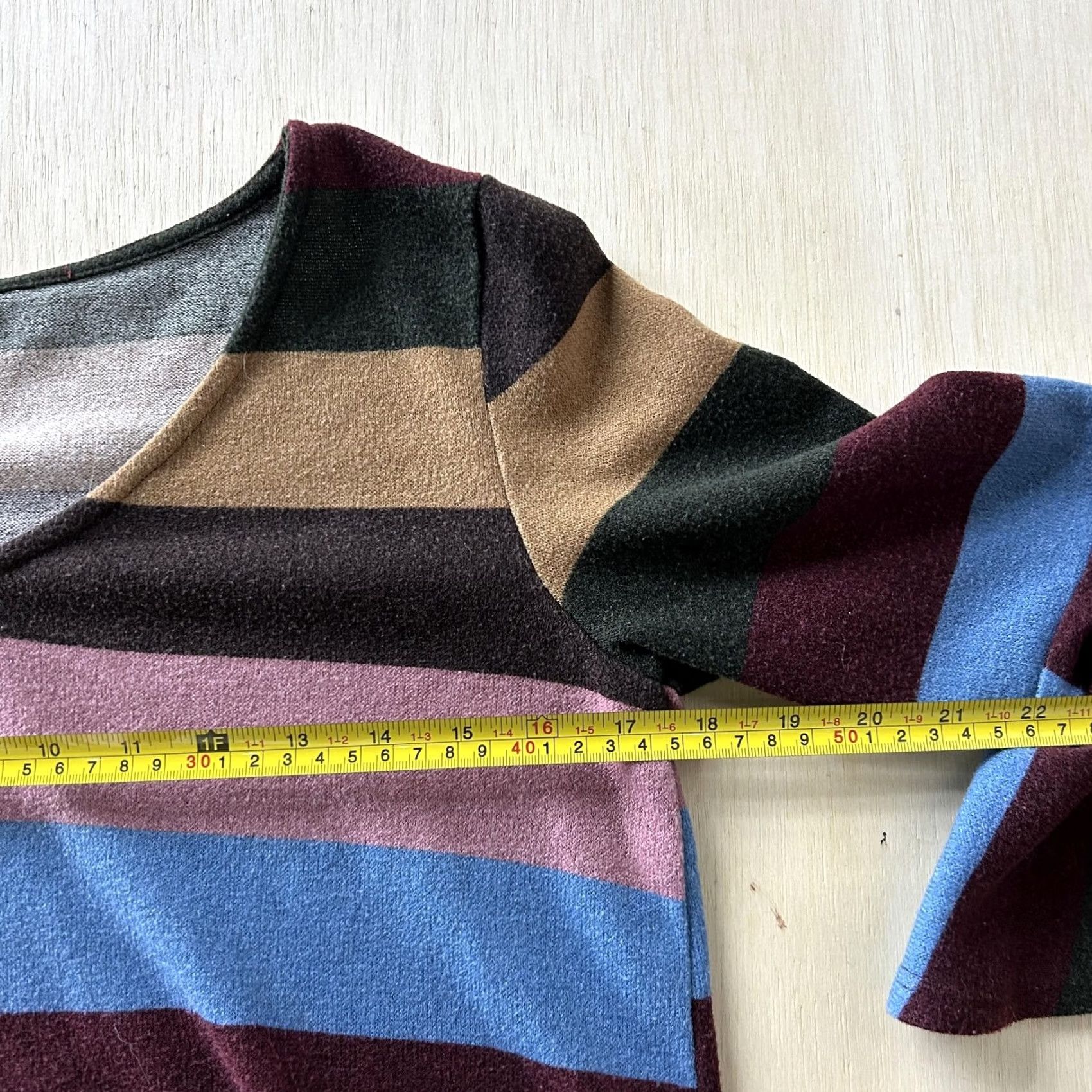 Bell Y2K Bell Sleeve V Neck Tie Shirt Womens Small Multicolor Stripe 3/4 Hem Top Shirt Womens XS? Size S / US 4 / IT 40 - 2 Thumbnail