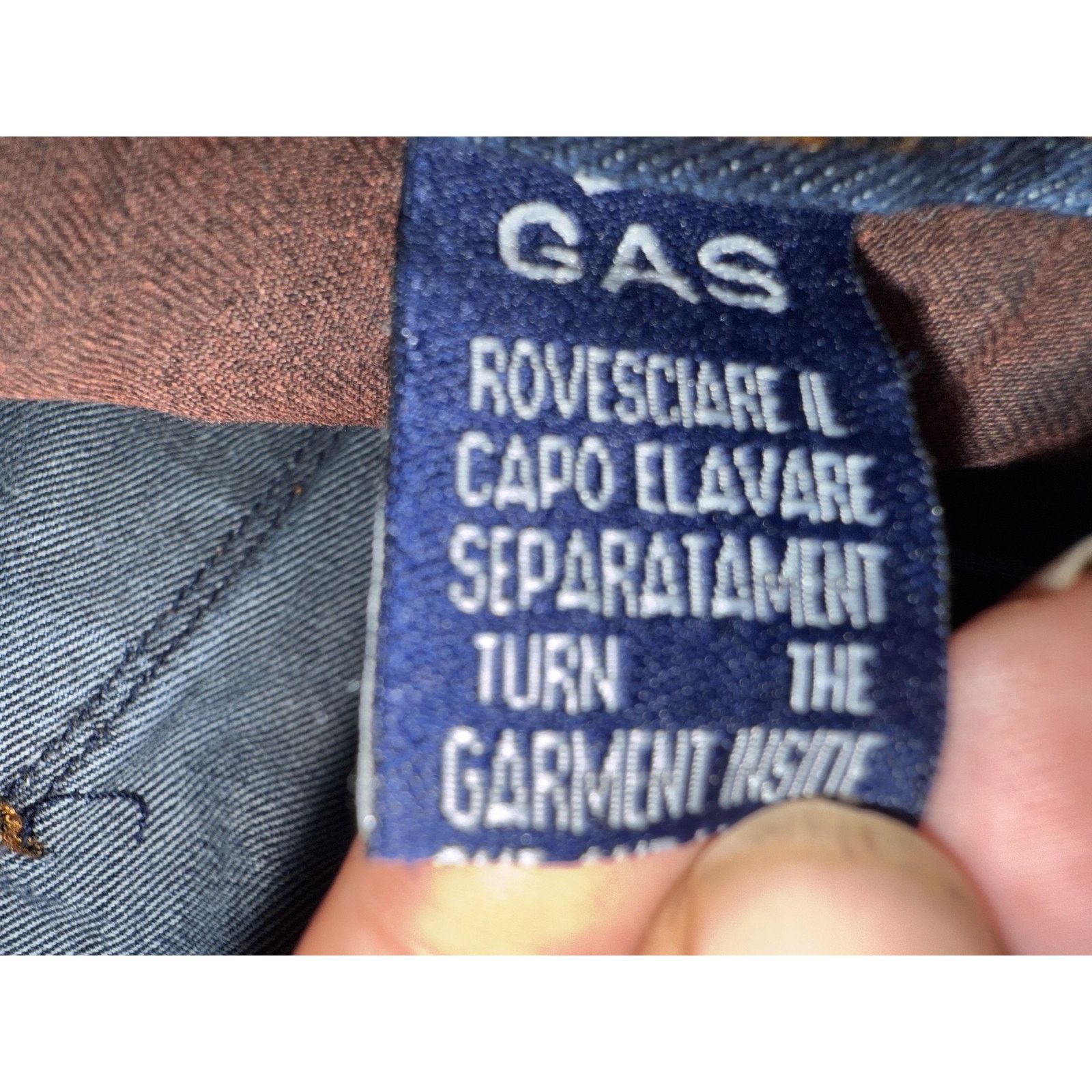 GAS Gas Jeans Mens 36x34 Denim Straight Distressed Pocket Hit Size US 36 / EU 52 - 4 Thumbnail
