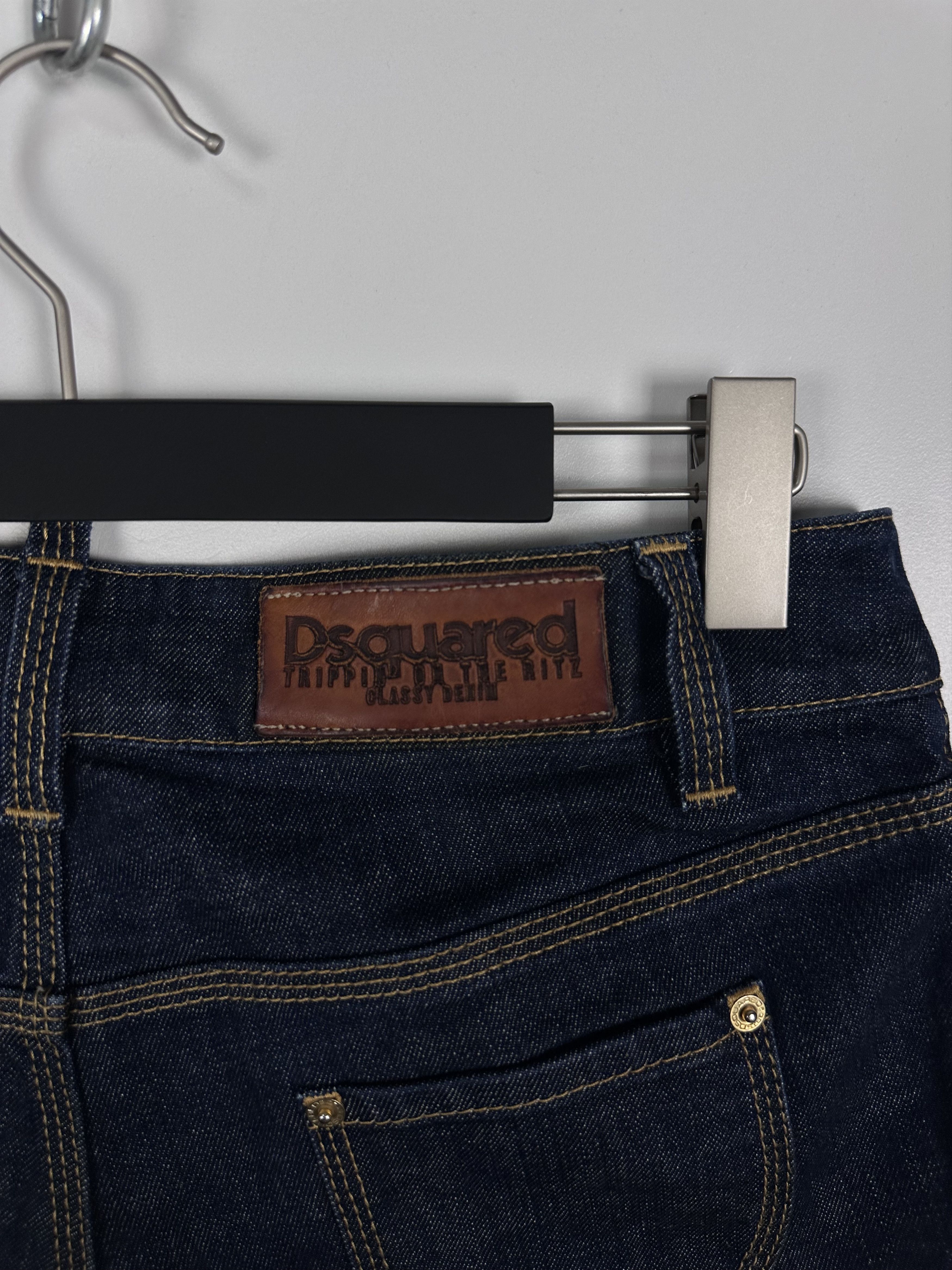 Designer × Dsquared2 DSQUARED2 SKINNY JEAN Blue Denim Slim Fit Ankle Zip Jeans Size 42" / US 20 - 8 Thumbnail