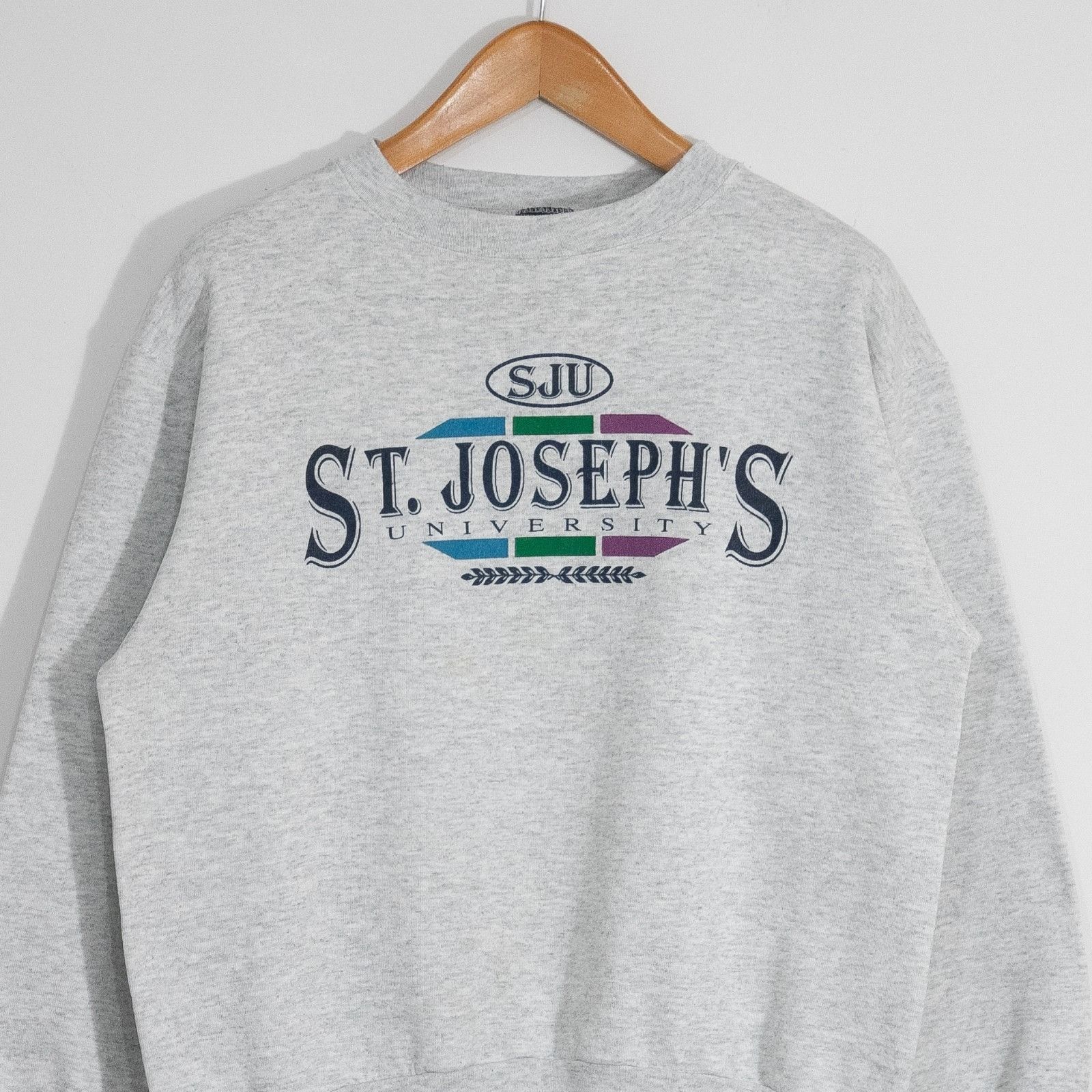 Vintage Vintage 90s St Josephs University Sweatshirt Mens Large Size US L / EU 52-54 / 3 - 2 Thumbnail