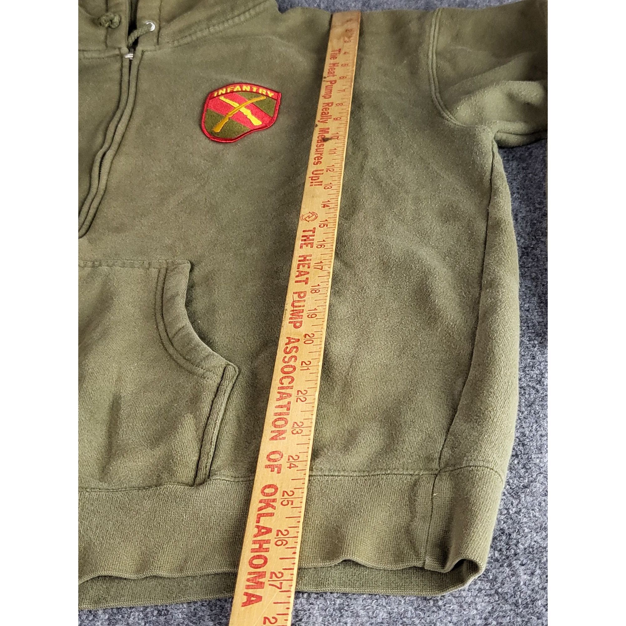 Other Infantry US Army Hoodie Men Sz XL Green Double Sided Militar Size US XL / EU 56 / 4 - 3 Thumbnail