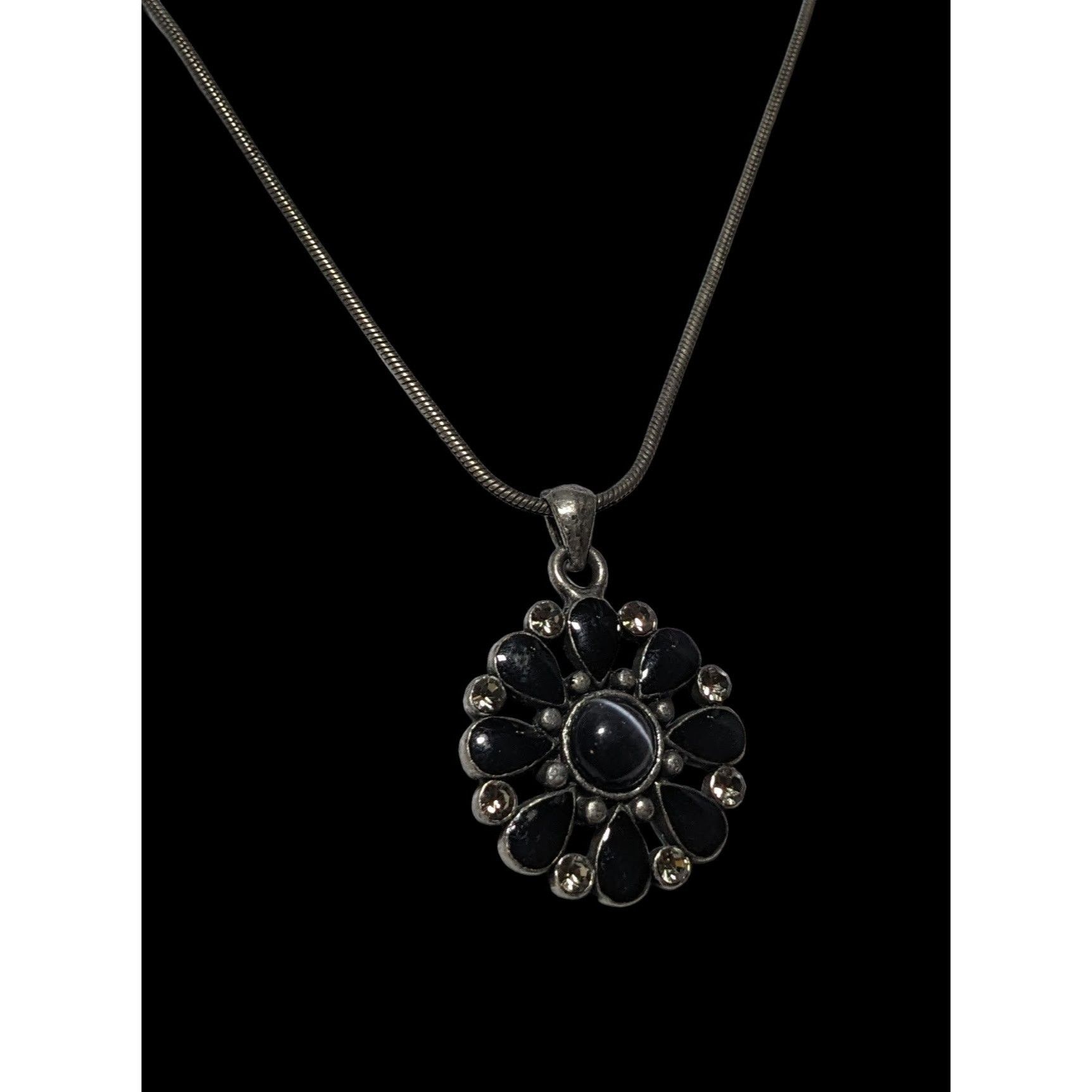 Other Gothic Floral Cateye Gem Pendant Necklace Size ONE SIZE - 3 Thumbnail
