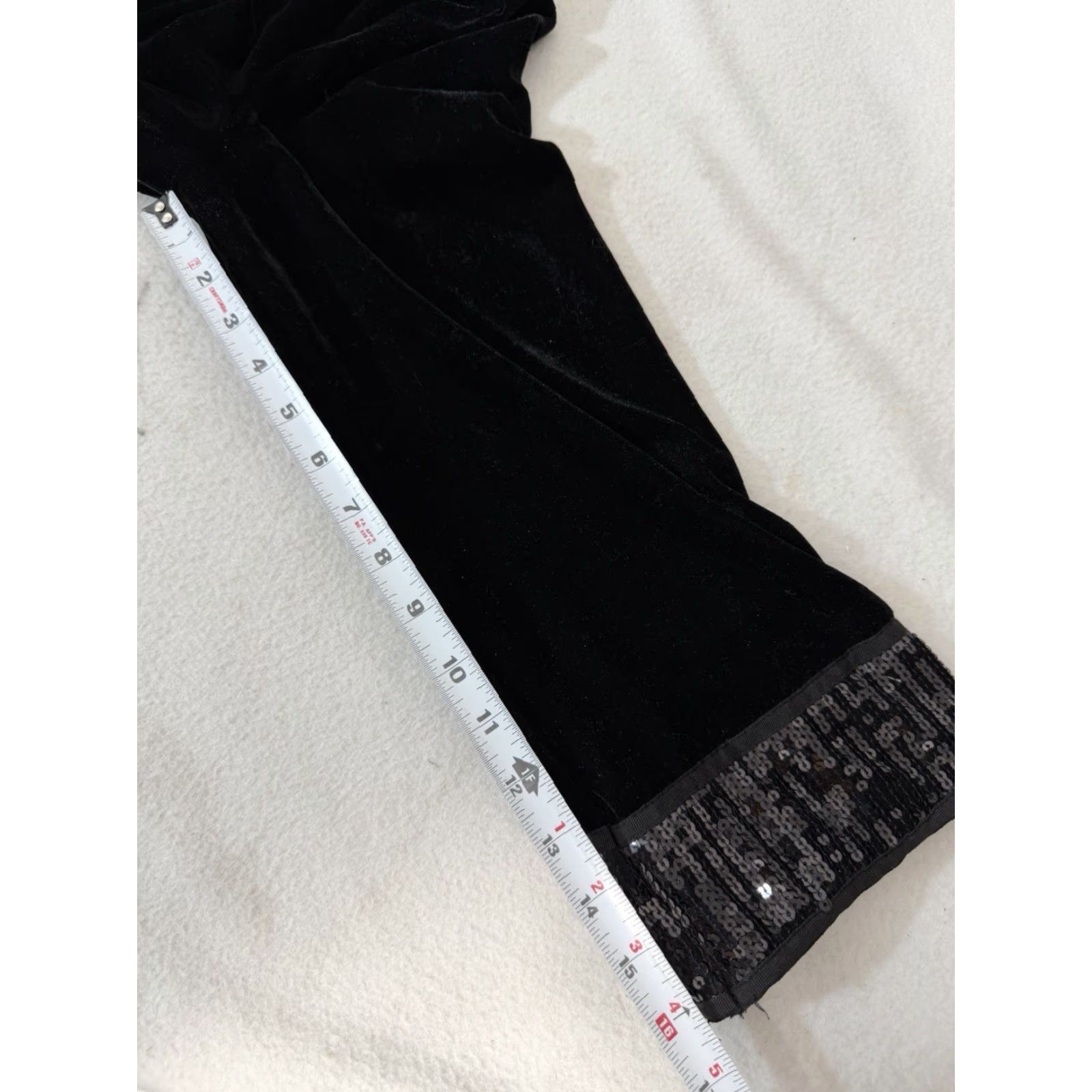Vintage Victor Costa Black Velvet Sequin Tunic Top L Black Adult Womens Tunic Velvet Sequin Gothic Size L / US 10 / IT 46 - 4 Thumbnail