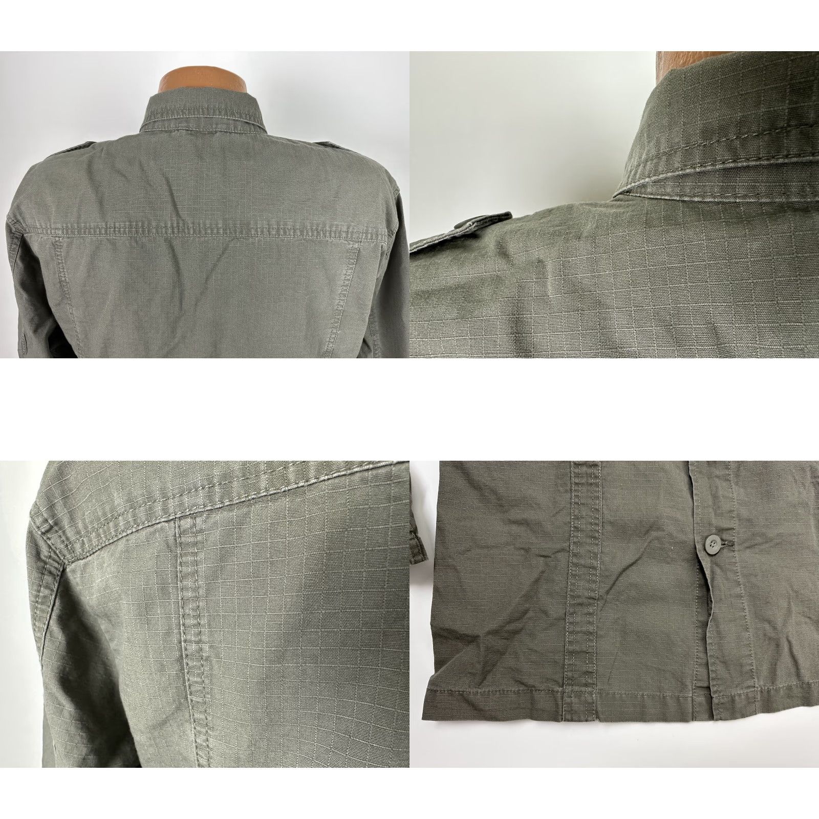 Point Zero VINTAGE Point Zero Field Shirt Men Large L Green Heavyweight Cotton Button-Up Outdoors Military Casual Shirt Mens Size US L / EU 52-54 / 3 - 8 Thumbnail