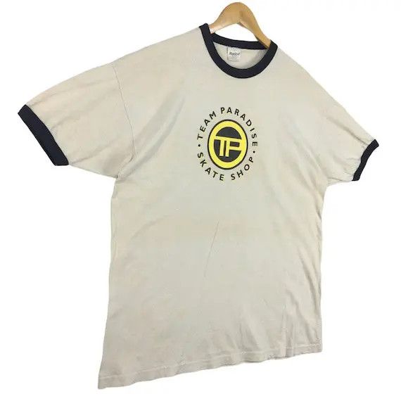 Vintage MURINA SKATEBOARDS Ringer Tee Shirt Team Paradise Skate Shop Size US XL / EU 56 / 4 - 6 Thumbnail