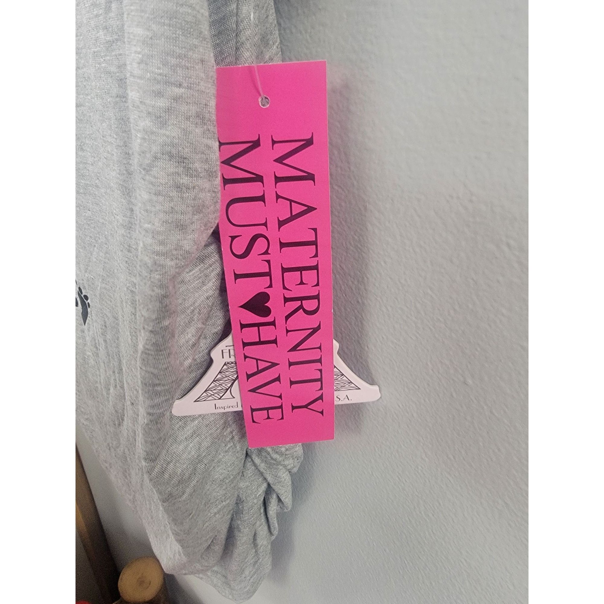 Other 1French Pastry "Preggers" Maternity T-Shirt XL Gray Size XL / US 12-14 / IT 48-50 - 6 Thumbnail