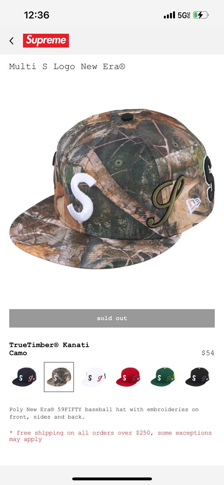 New Era × Realtree × Supreme Multi S Logo New Era