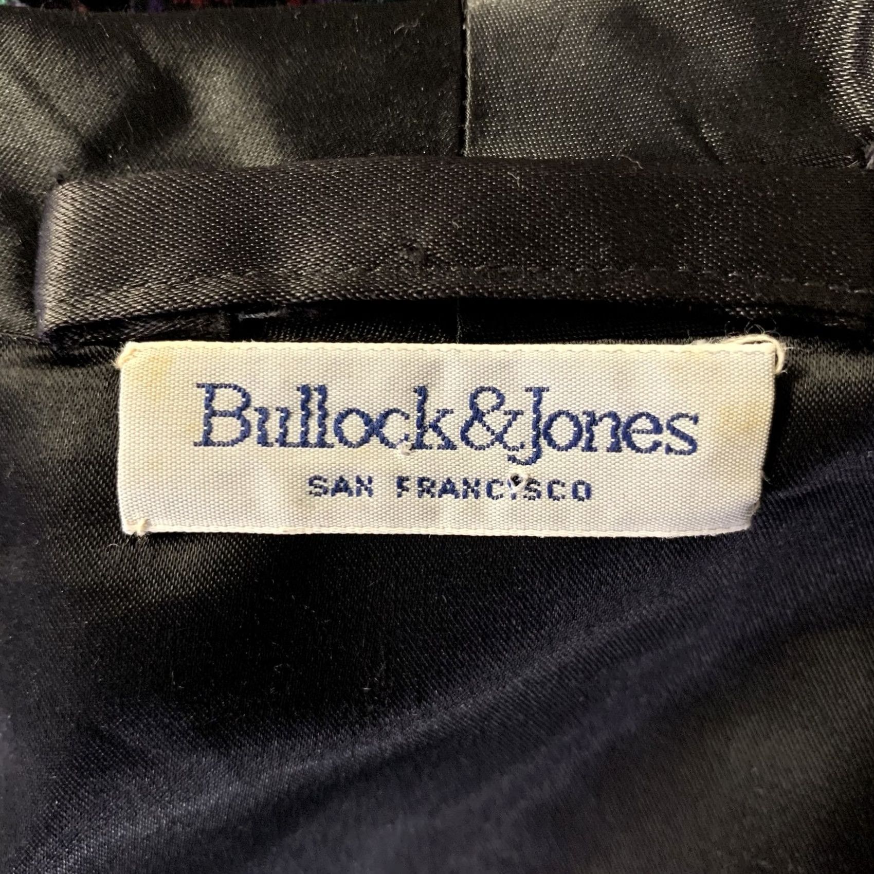 Velvet BULLOCK&JONES Shawl Collar Jacket M Black Purple Paisley Cotton Velvet Mens Size US M / EU 48-50 / 2 - 6 Thumbnail