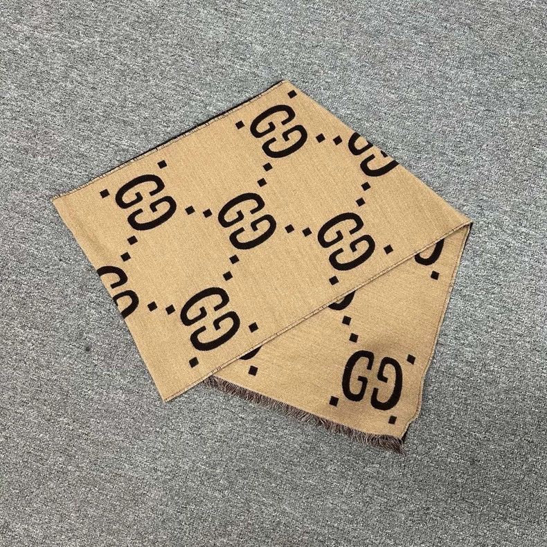 Gucci Gucci Coffee color caramel color double-sided large logo sc Size ONE SIZE - 1 Thumbnail