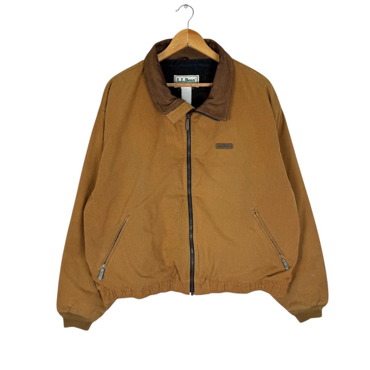 L.L. Bean ☀️LL BEAN LEATHER COLLAR CHORE JACKET Size US XL / EU 56 / 4 - 2 Thumbnail