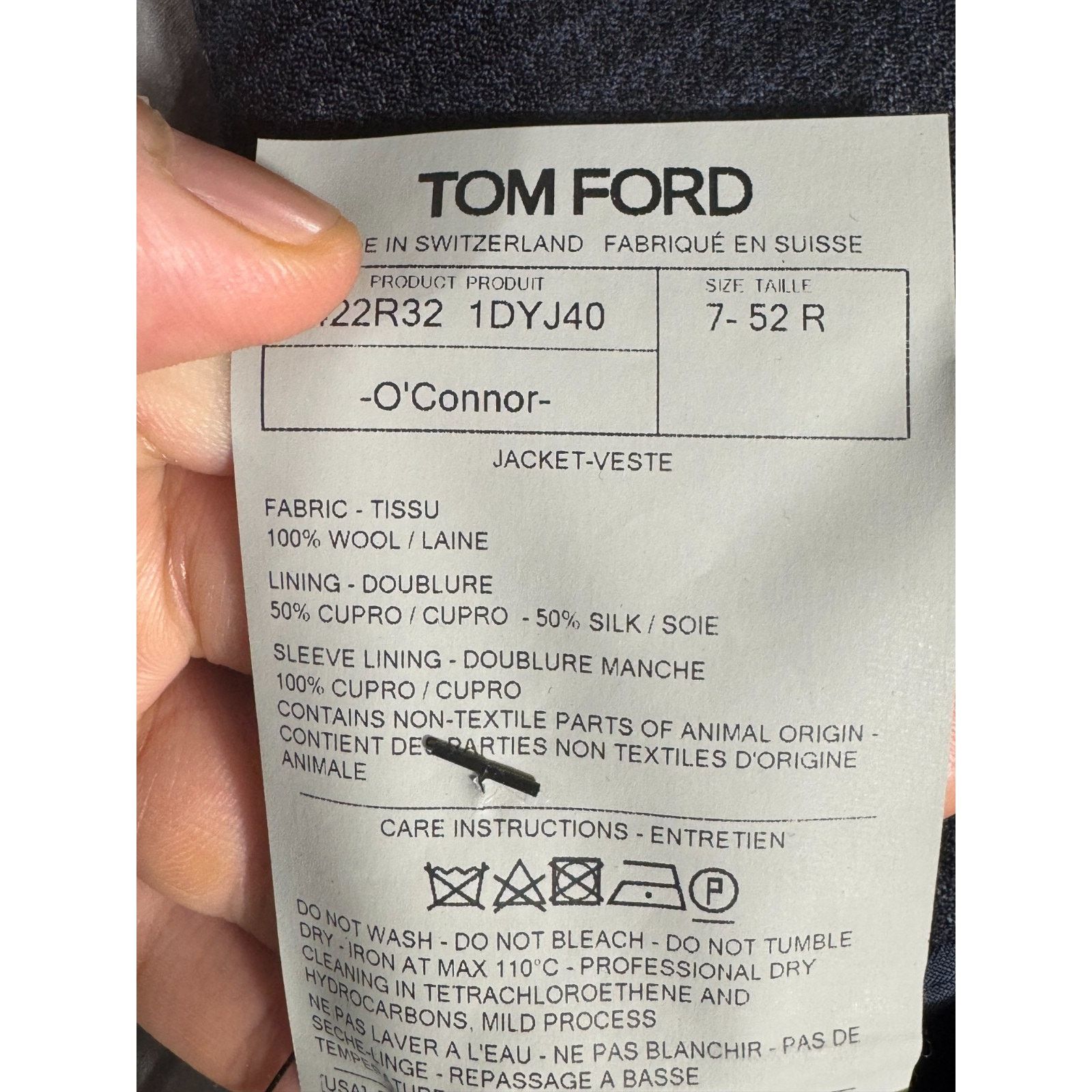 Tom Ford Tom Ford Blue O'Connor Houndstooth Blazer 52IT 42R US Size 42R - 5 Thumbnail