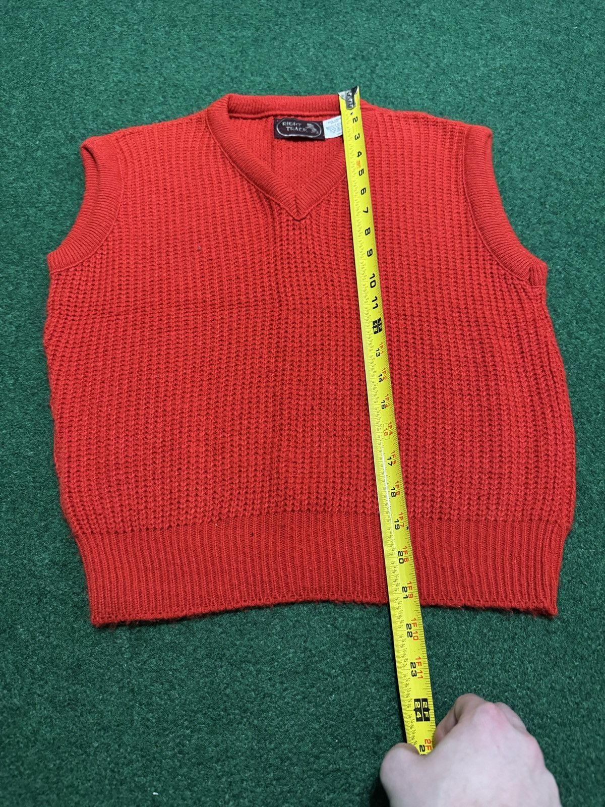 Vintage Vintage Retro Red Knit 70s 18x21 Sleeveless Sweater Vest Size L / US 10 / IT 46 - 6 Thumbnail