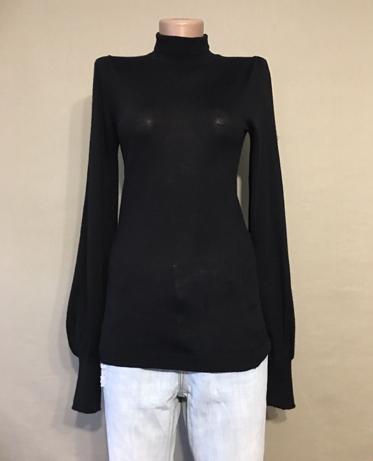 Zimmermann ZIMMERMANN Black Merino Wool Blouson Sweater Size 0 US4 Size S / US 4 / IT 40 - 2 Thumbnail