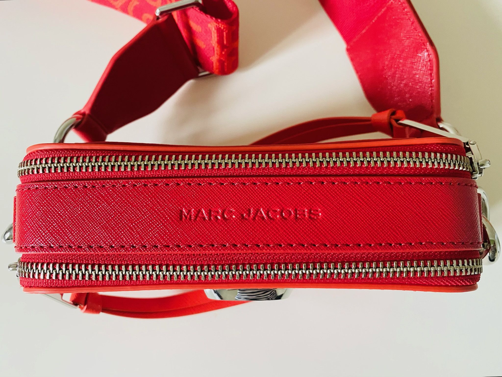 Marc Jacobs Marc Jacobs The Bi-Color Snapshot Leather Bag - Red Size ONE SIZE - 4 Thumbnail